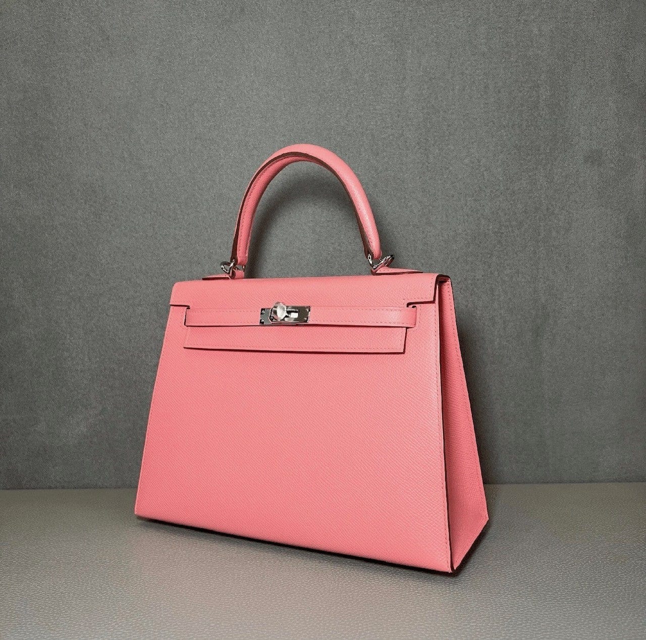 Hermès Rose Confetti Kelly Sellier 25 Palladium Hardware