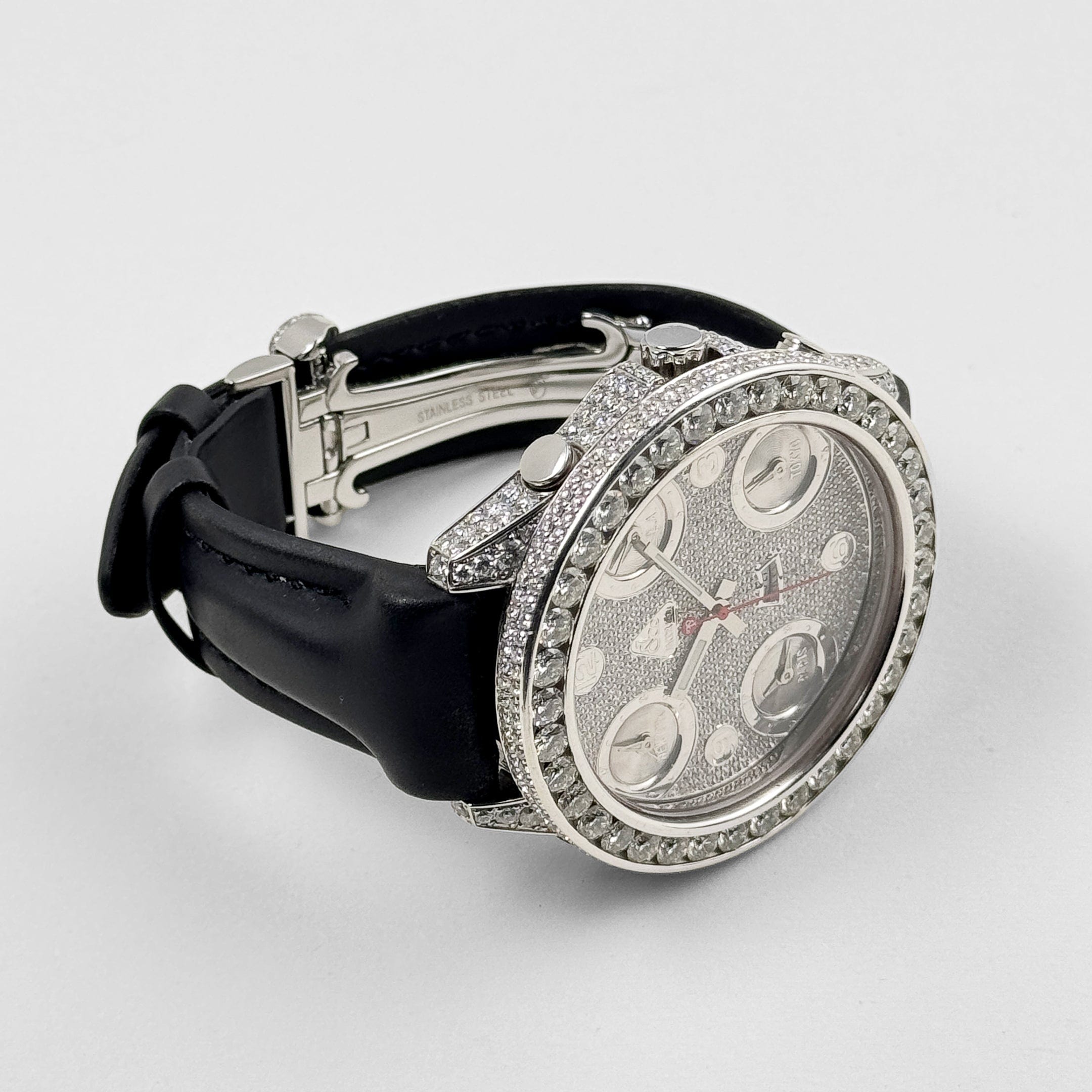 Jacob & Co. Five Time Zone Steel Diamond JCM-30