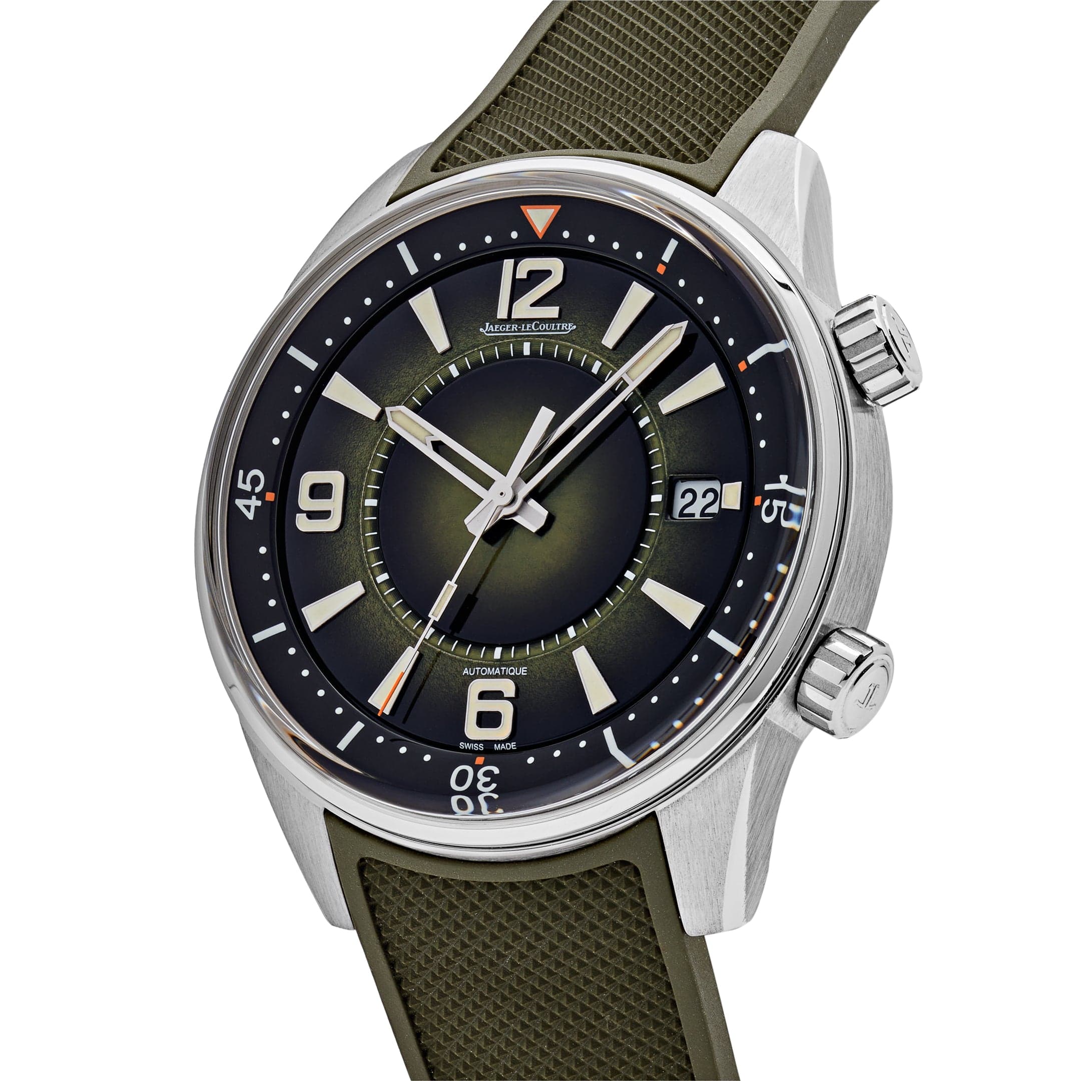 Jaeger-LeCoultre Polaris Date Stainless Steel Green Dial Q906863J Wrist Aficionado