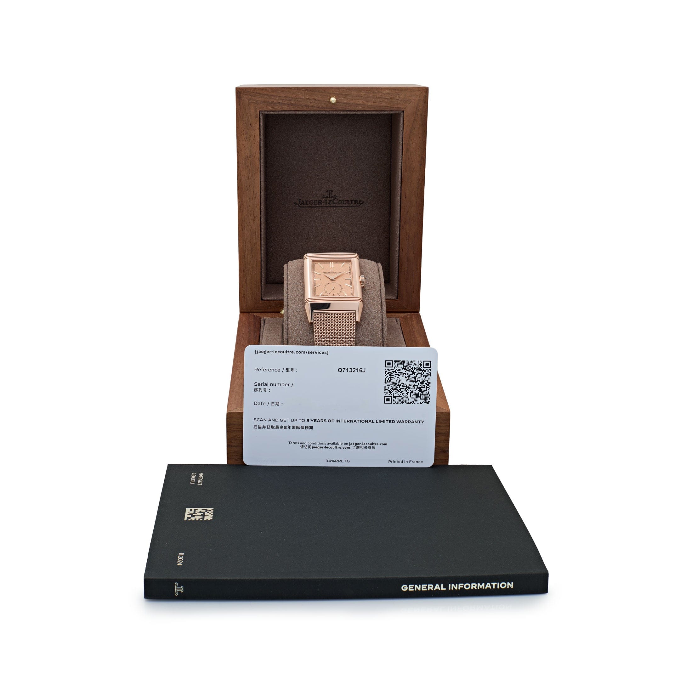 Jaeger-LeCoultre Reverso Tribute Q713216J Monoface Small Seconds Rose Gold Grained Rose Gold Dial (2025)