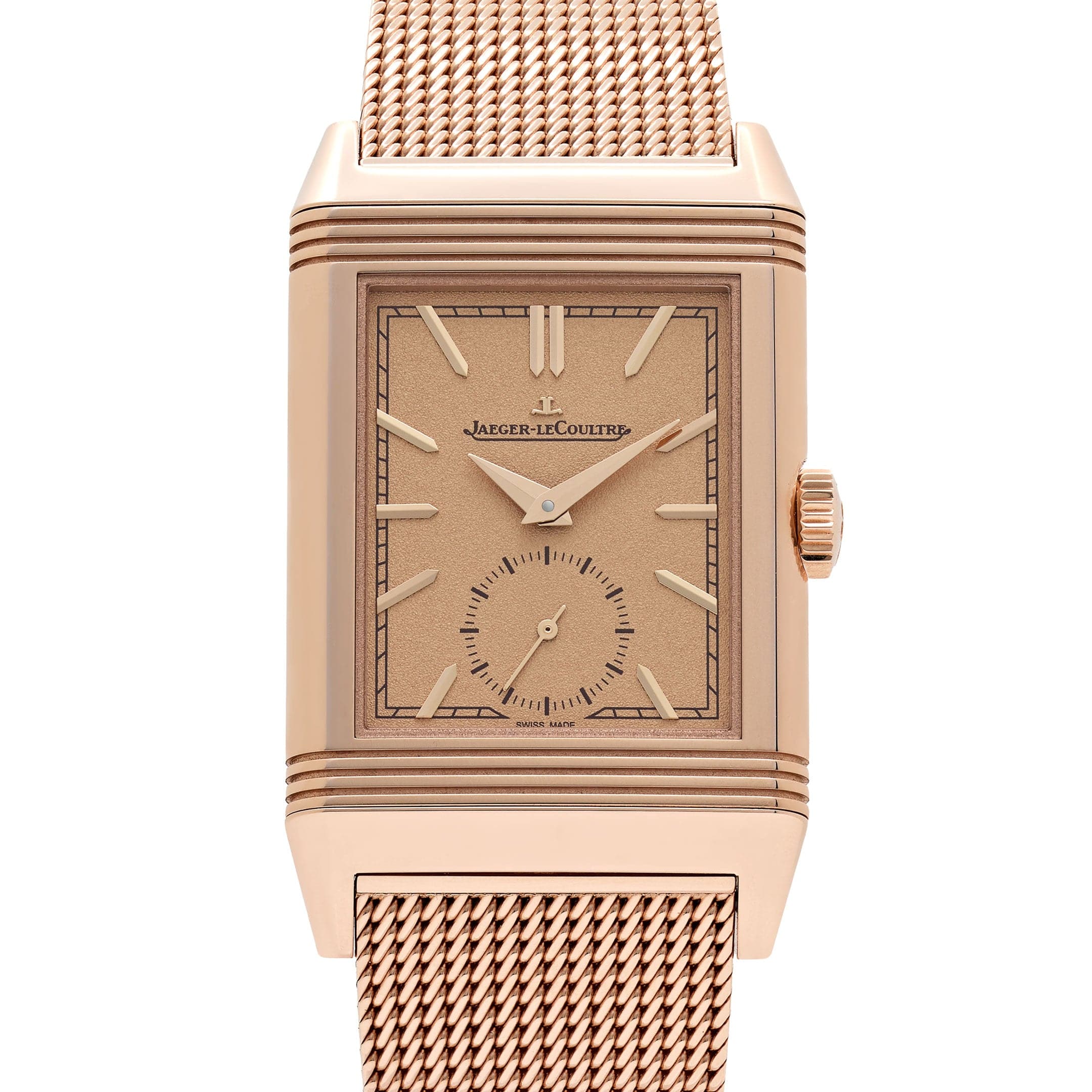 Jaeger-LeCoultre Reverso Tribute Q713216J Monoface Small Seconds Rose Gold Grained Rose Gold Dial (2025)