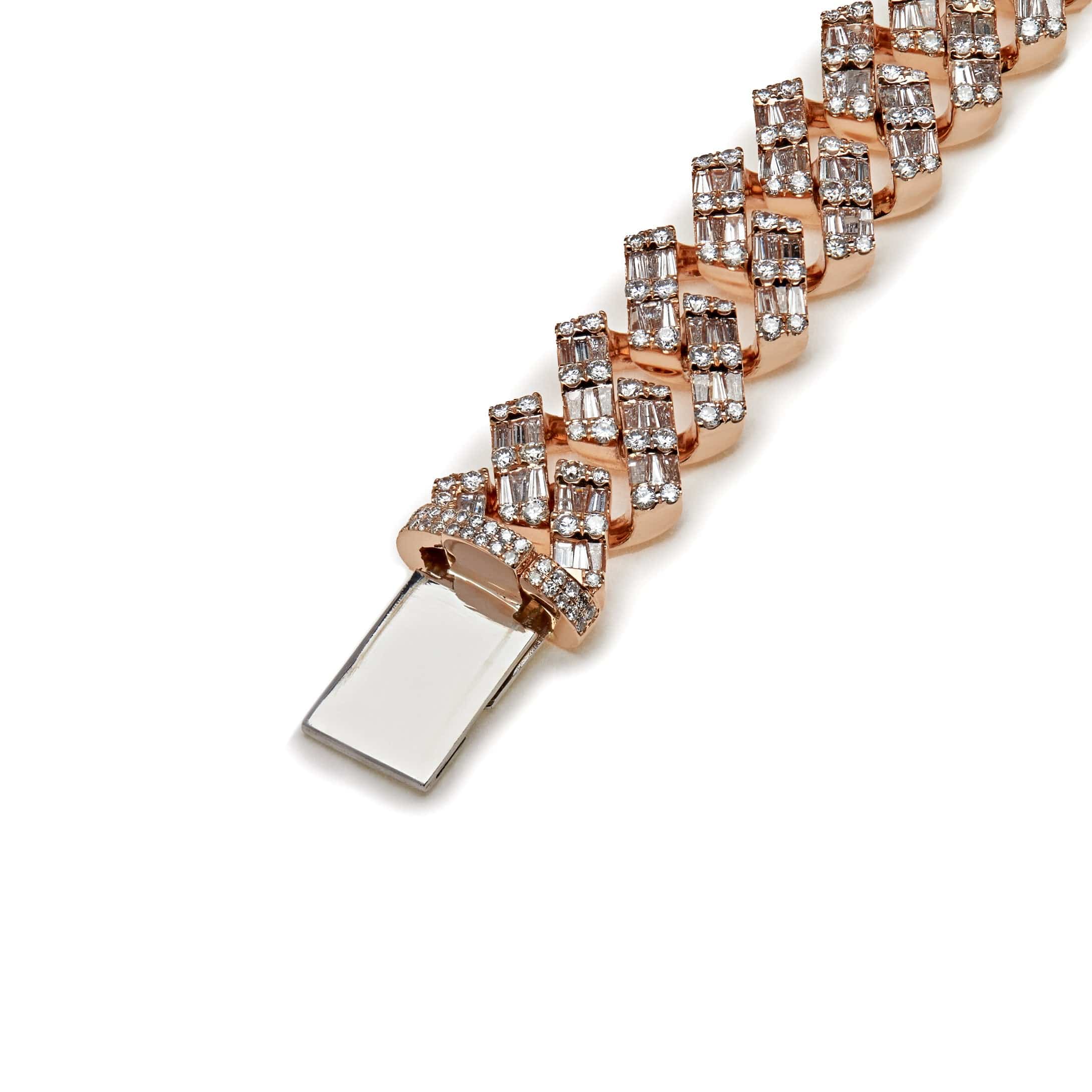 Mens Baguette Diamond Chain RG Necklace MN309R-3 Wrist Aficionado