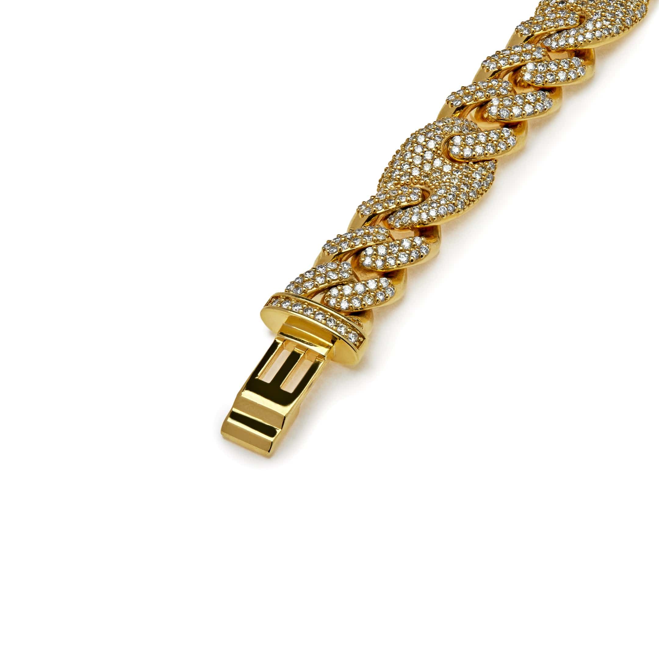 Mens Cuban Link mixed w/ Gucci Link Pave Diamond YG Necklace SPC-CLN-147 Wrist Aficionado