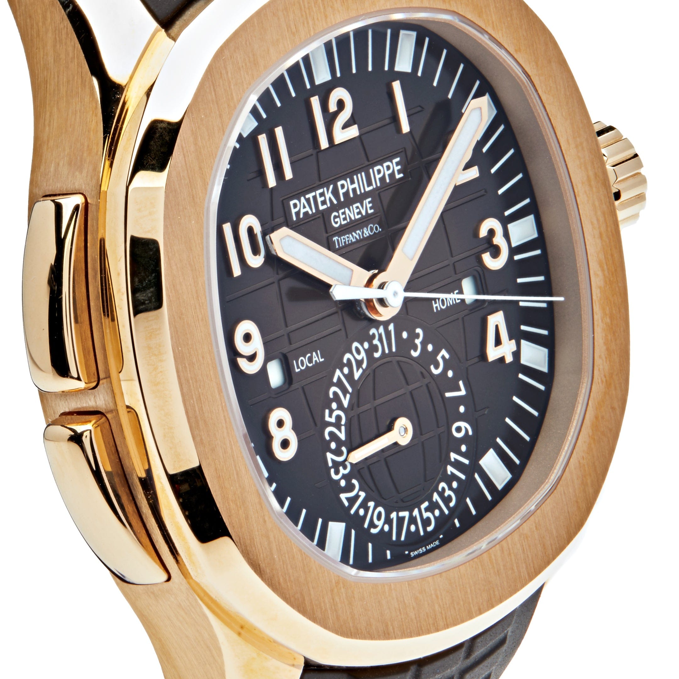 Luxury Watch Patek Philippe Aquanaut Travel Time Tiffany & Co. Edition 5164R-001 Wrist Aficionado