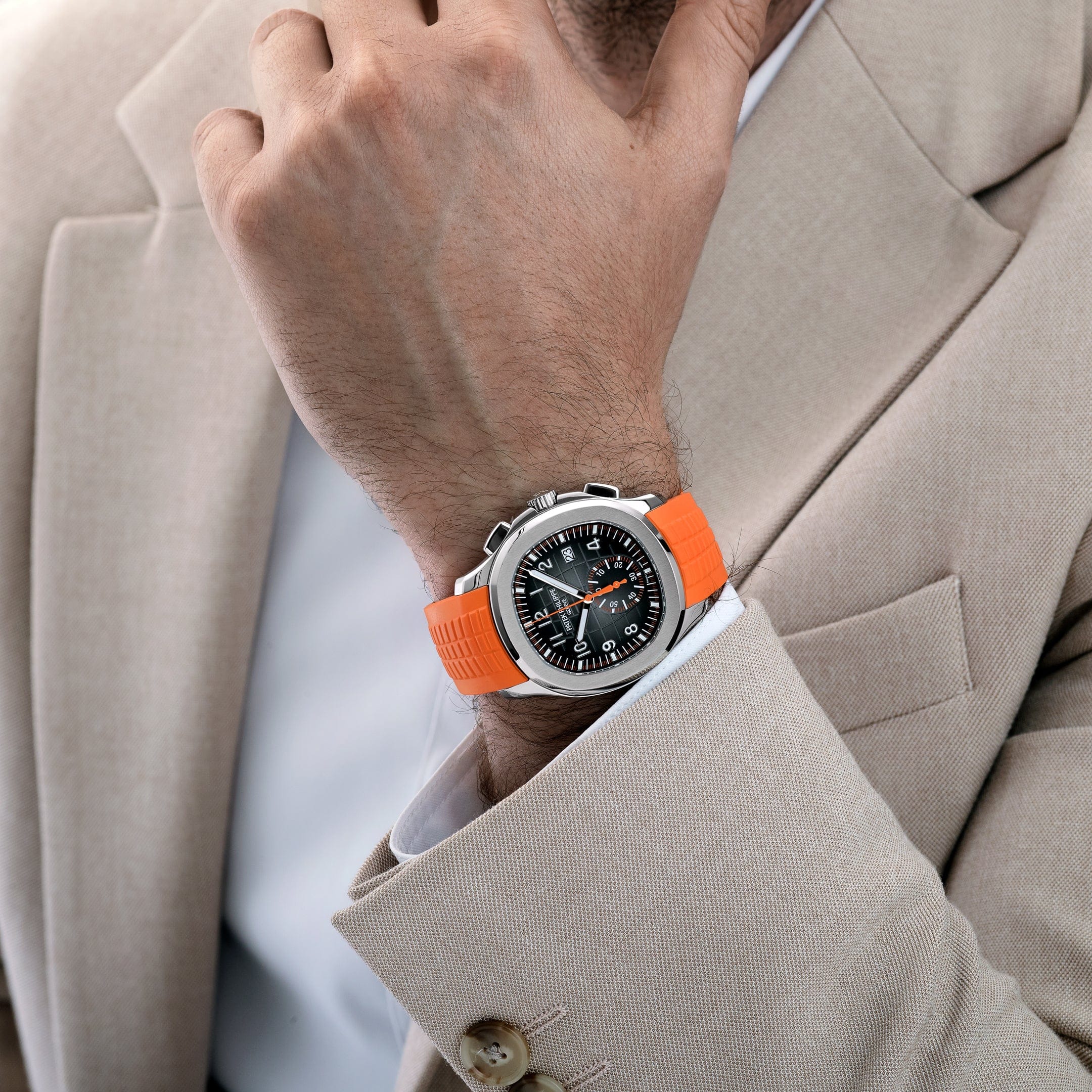 Patek Philippe Aquanaut Chronograph 5968A-001 Stainless Steel Black Dial