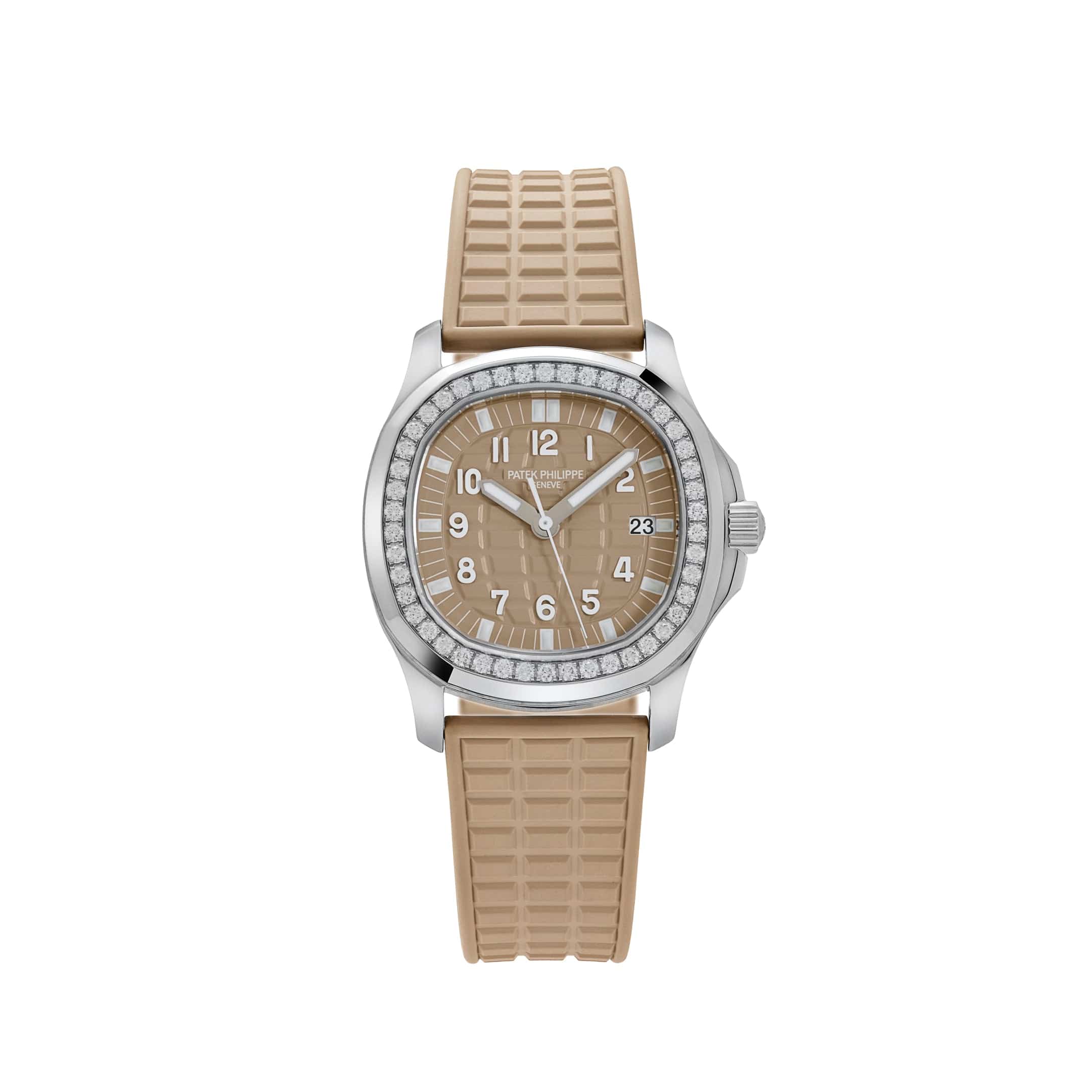 Patek Philippe Aquanaut Luce 5067A-020 'Ladies' Stainless Steel Beige Dial Diamond Bezel (2008)