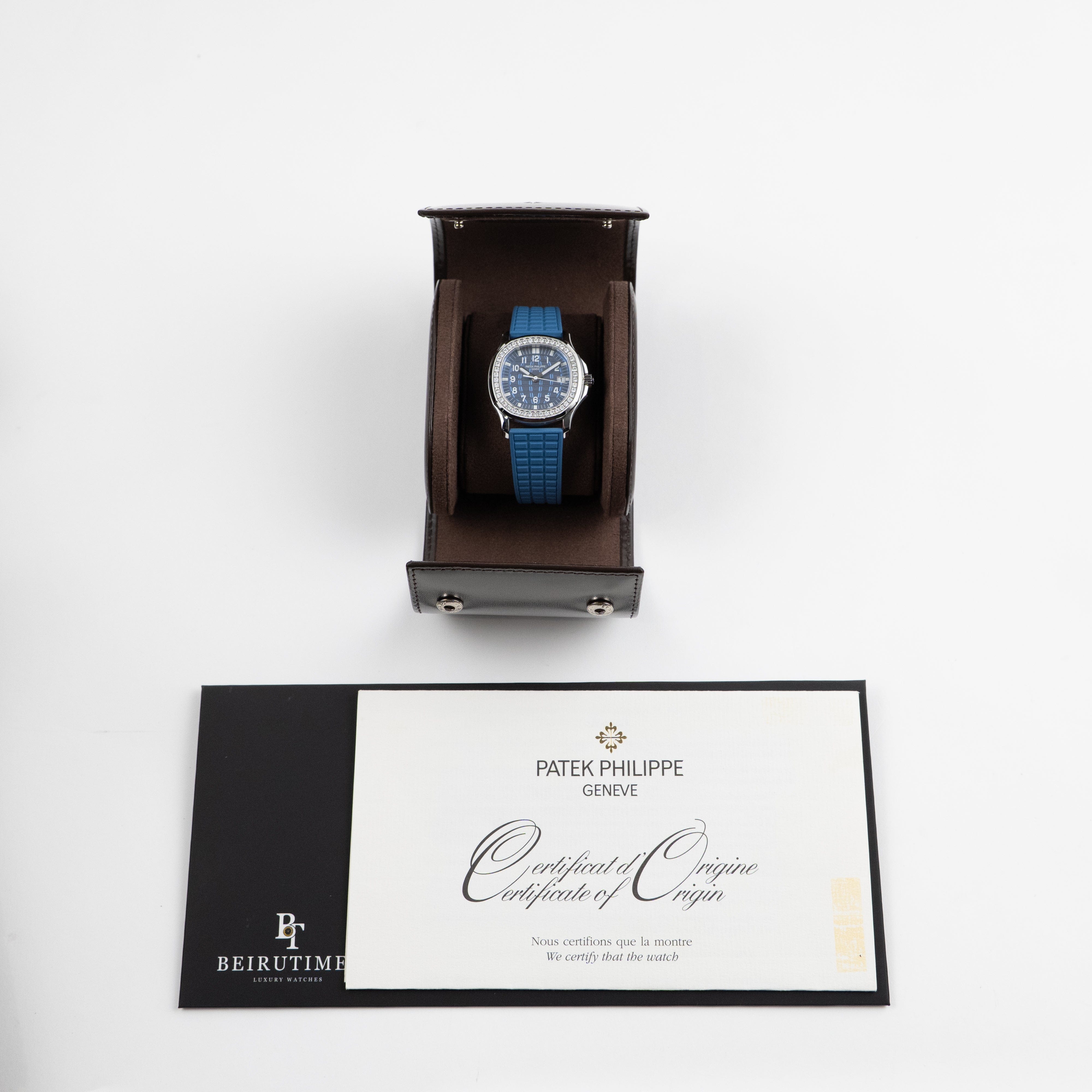 Patek Philippe Aquanaut Luce 5067A-022 'Ladies' Stainless Steel Blue Dial Diamond Bezel (2015)