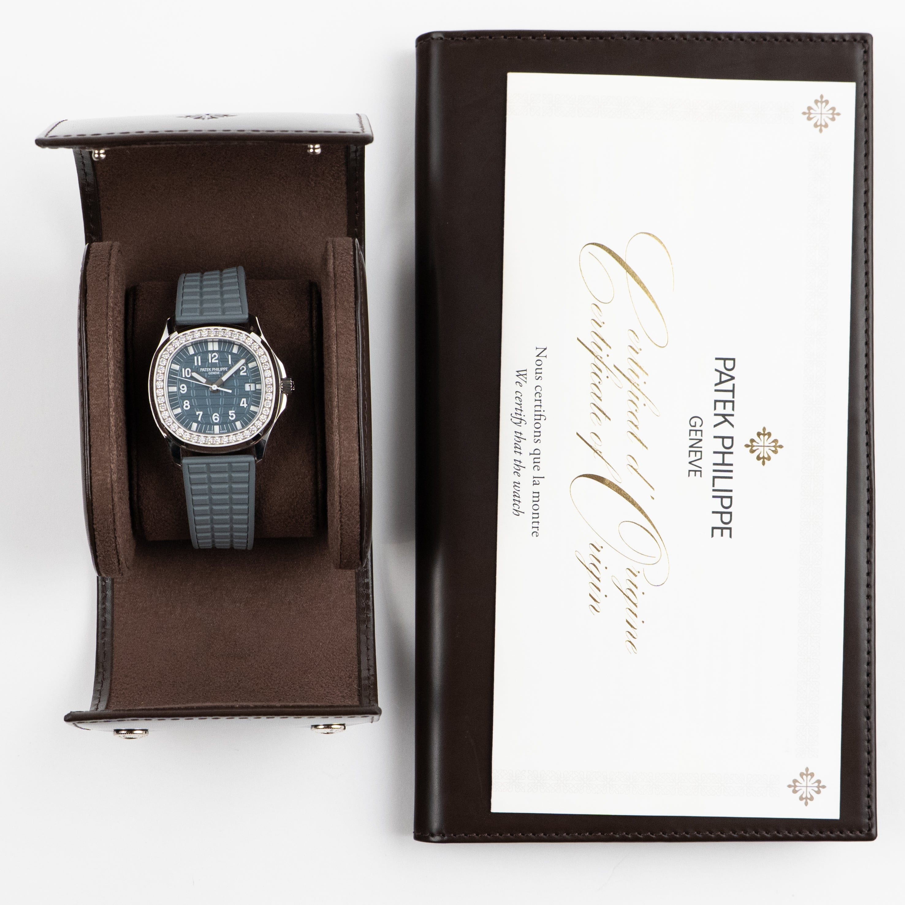 Patek Philippe Aquanaut Luce 5067A-025 'Ladies' Stainless Steel Blue Dial Diamond Bezel (2019)