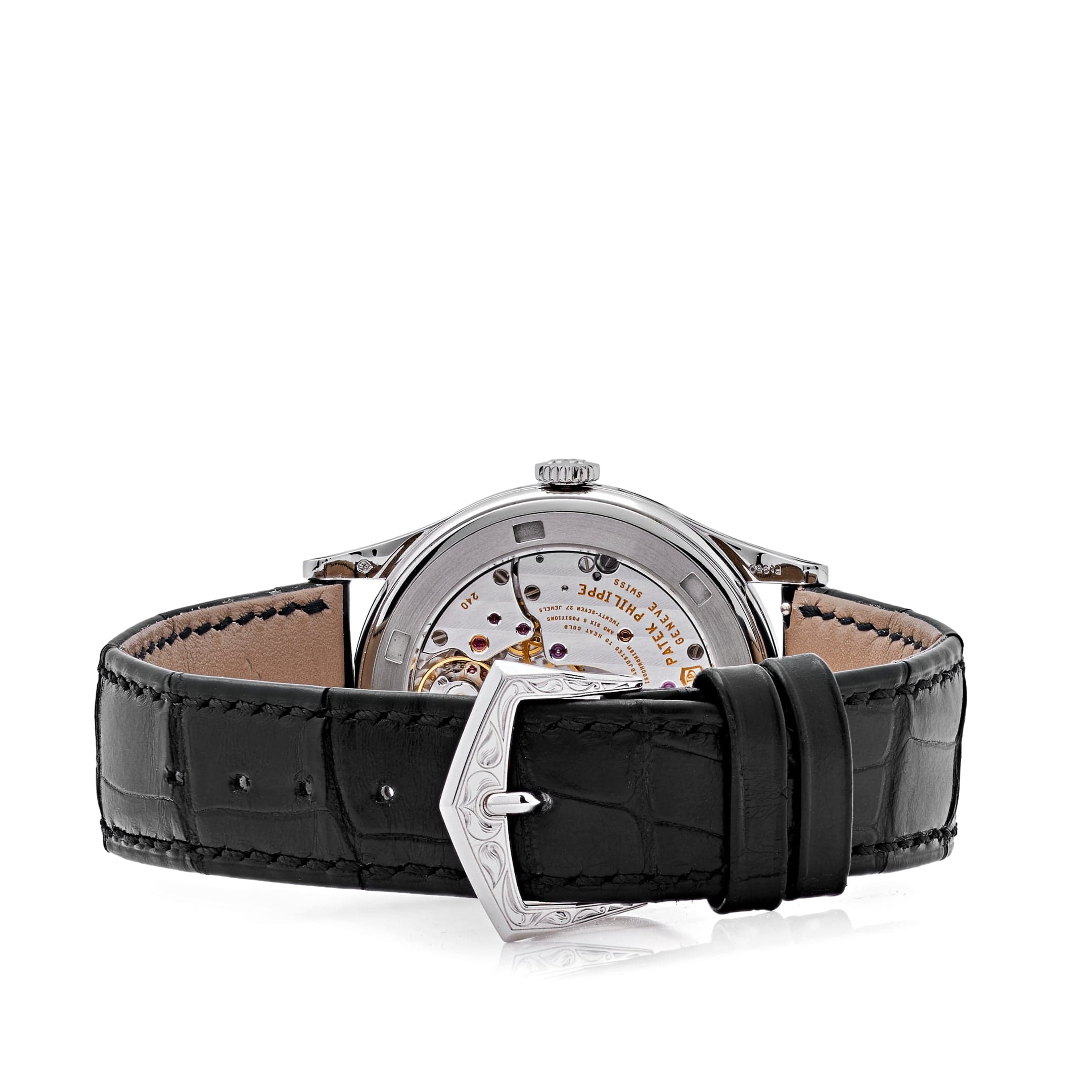 Patek Philippe Calatrava Platinum Engraved Black Dial 5088/100P-001 Wrist Aficionado