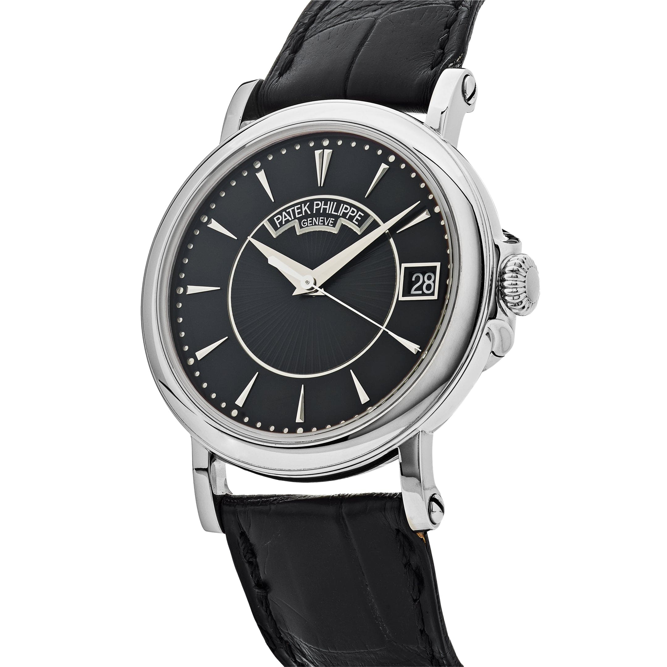 Patek Philippe Calatrava White Gold Black Dial 5153G-001 Wrist Aficionado