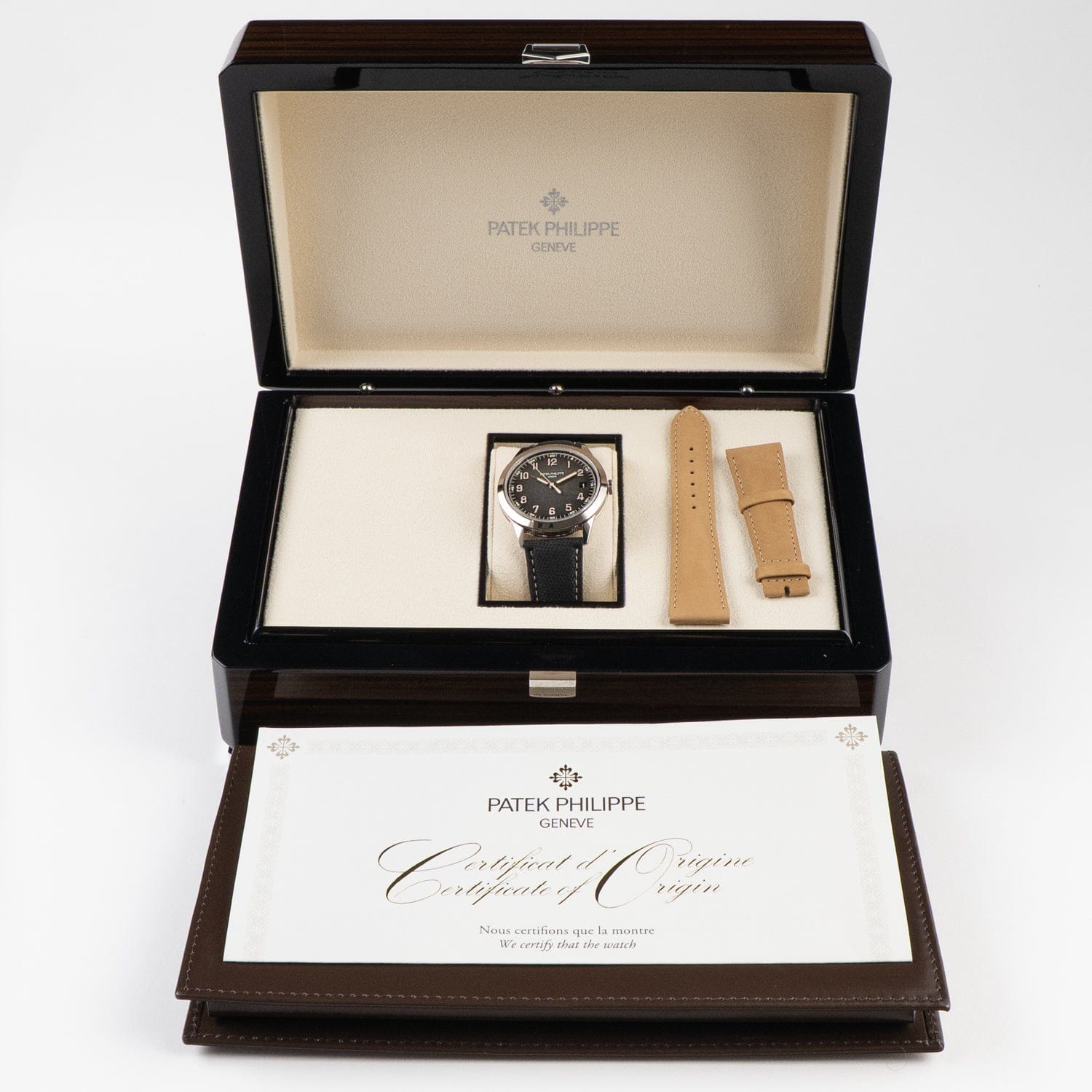 Patek Philippe Calatrava 5226G-001 White Gold Charcoal Dial Date (2024)