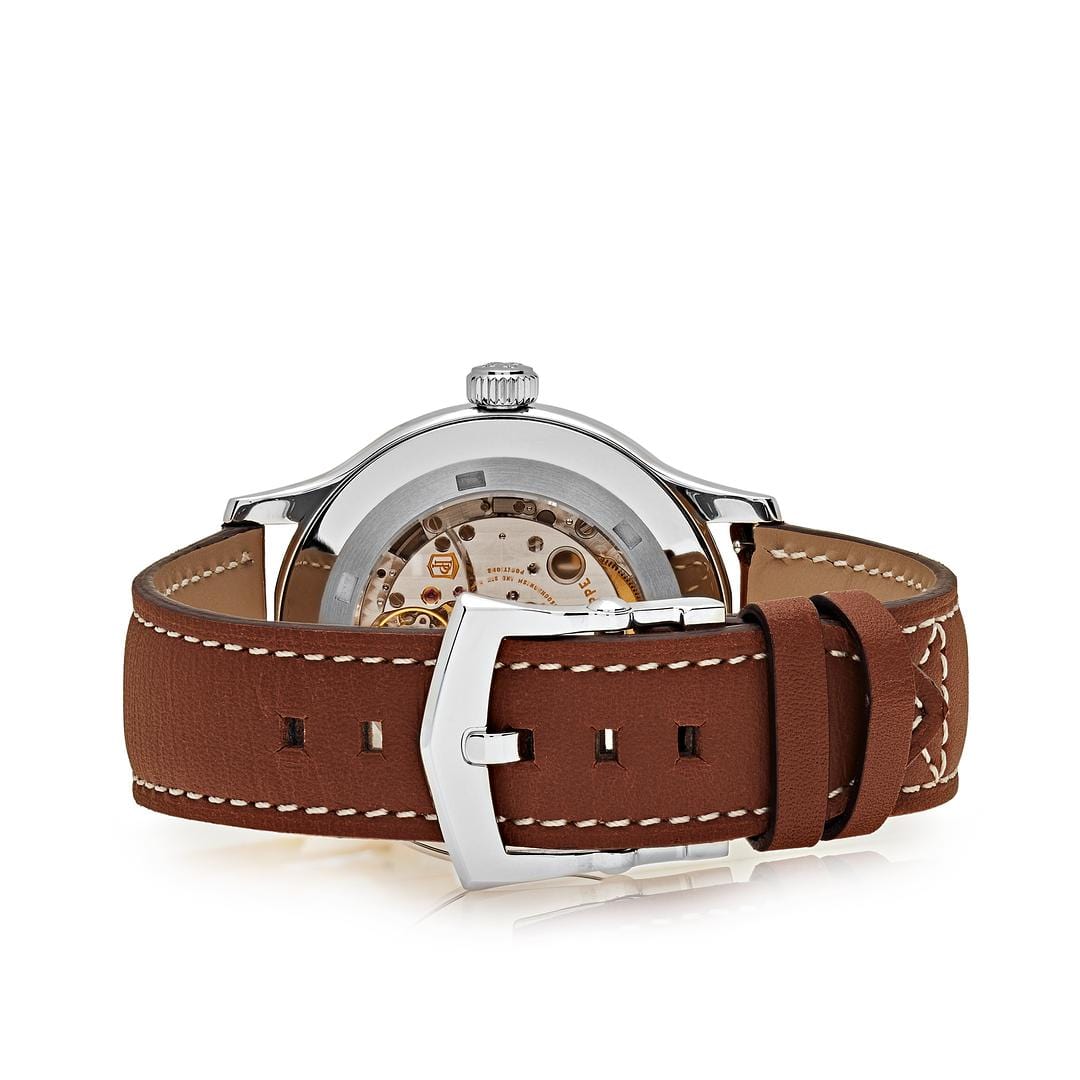 Luxury Watch Patek Philippe Limited Edition "New York" Calatrava Pilot Steel Blue Dial 5522A-001 Wrist Aficionado