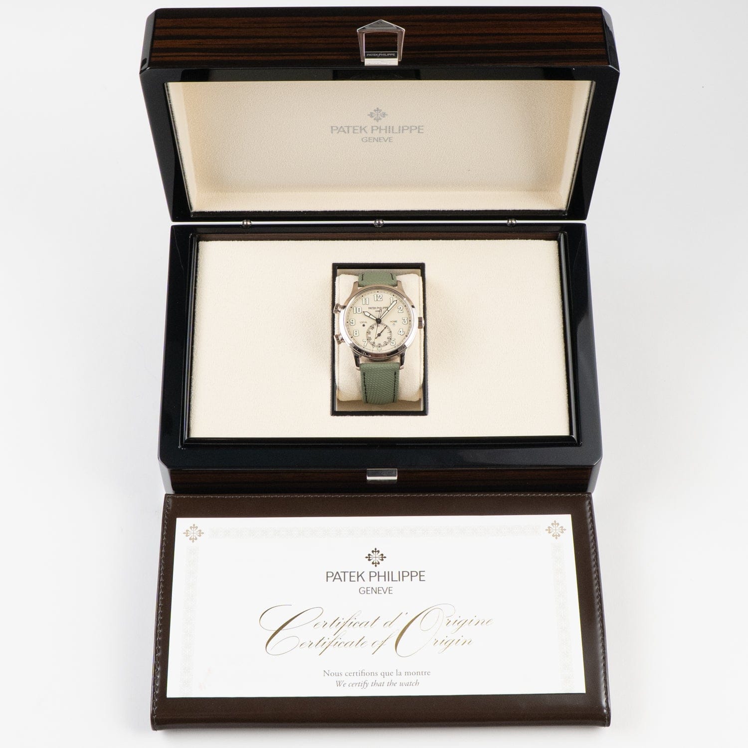 Patek Philippe Calatrava 5524G-010 'Pilot' Travel Time White Gold Ivory Dial (2025)