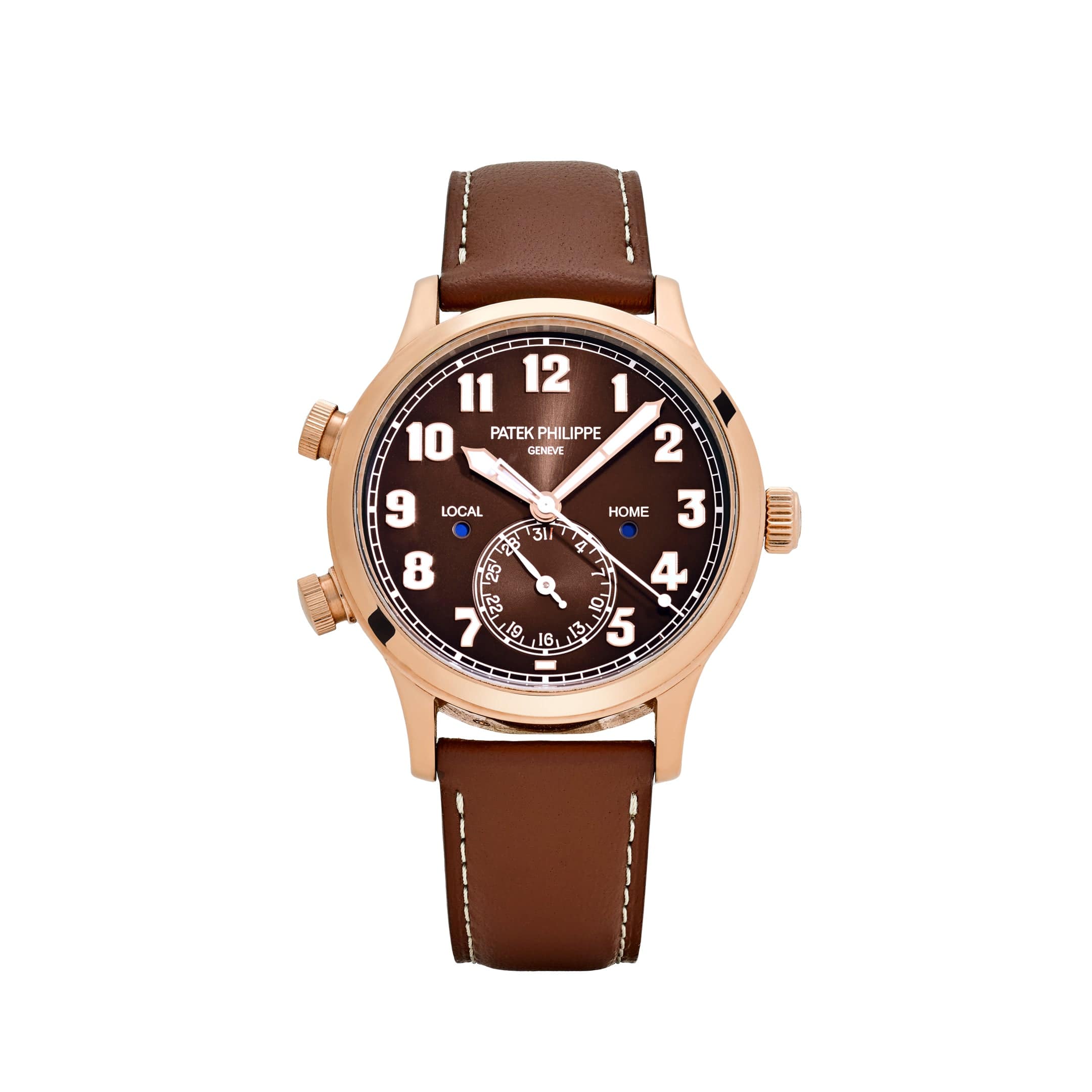 Patek Philippe Calatrava 5524R-001 'Pilot' Travel Time Rose Gold Brown Dial (2020)
