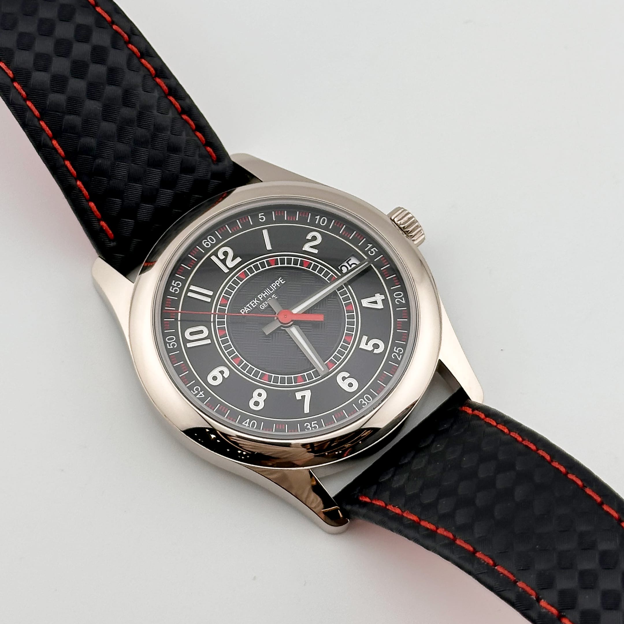Patek Philippe Calatrava 6007G-010 White Gold Red Accents