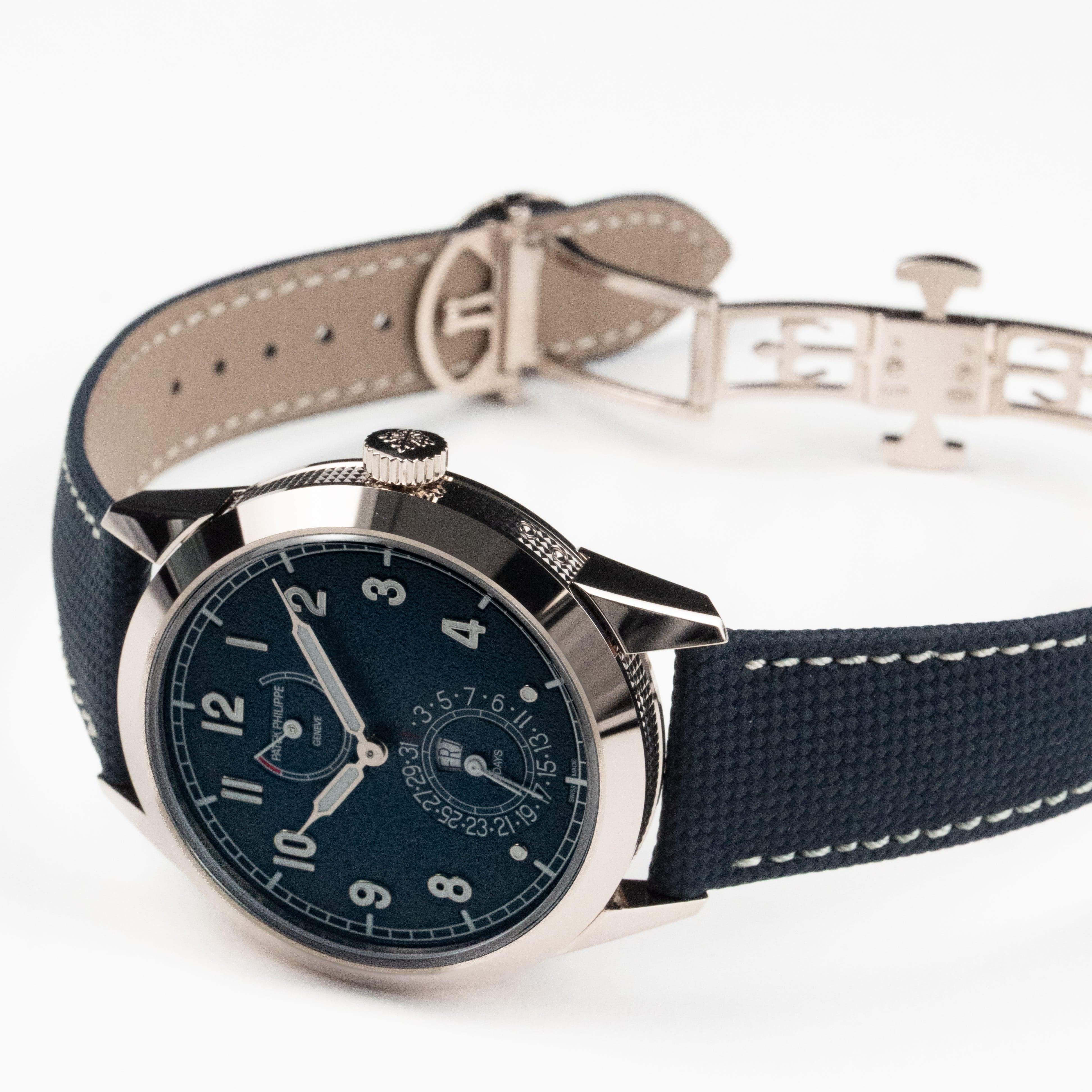 Patek Philippe Calatrava 8-Day 5328G-001 White Gold Blue Dial (2025)