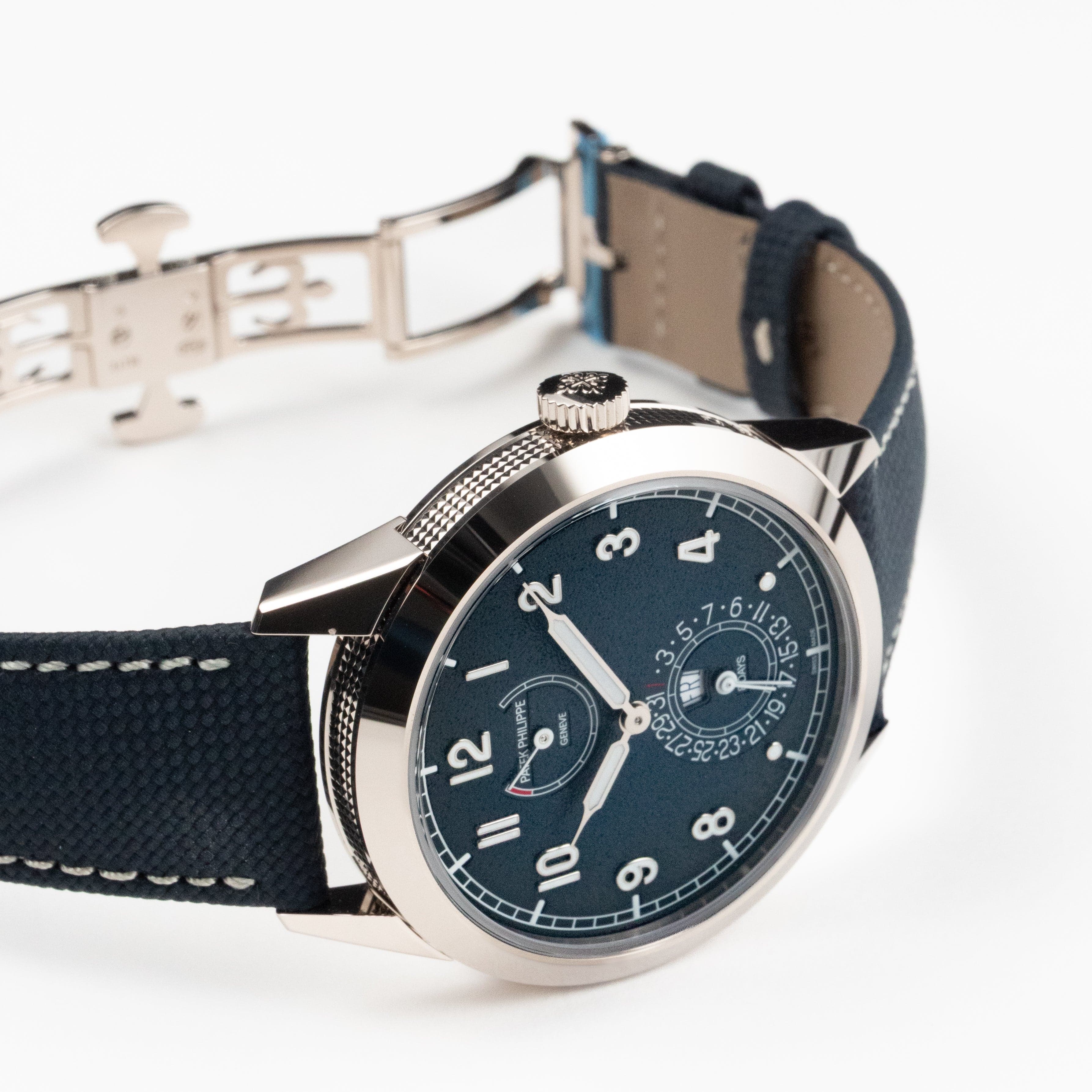 Patek Philippe Calatrava 8-Day 5328G-001 White Gold Blue Dial (2025)