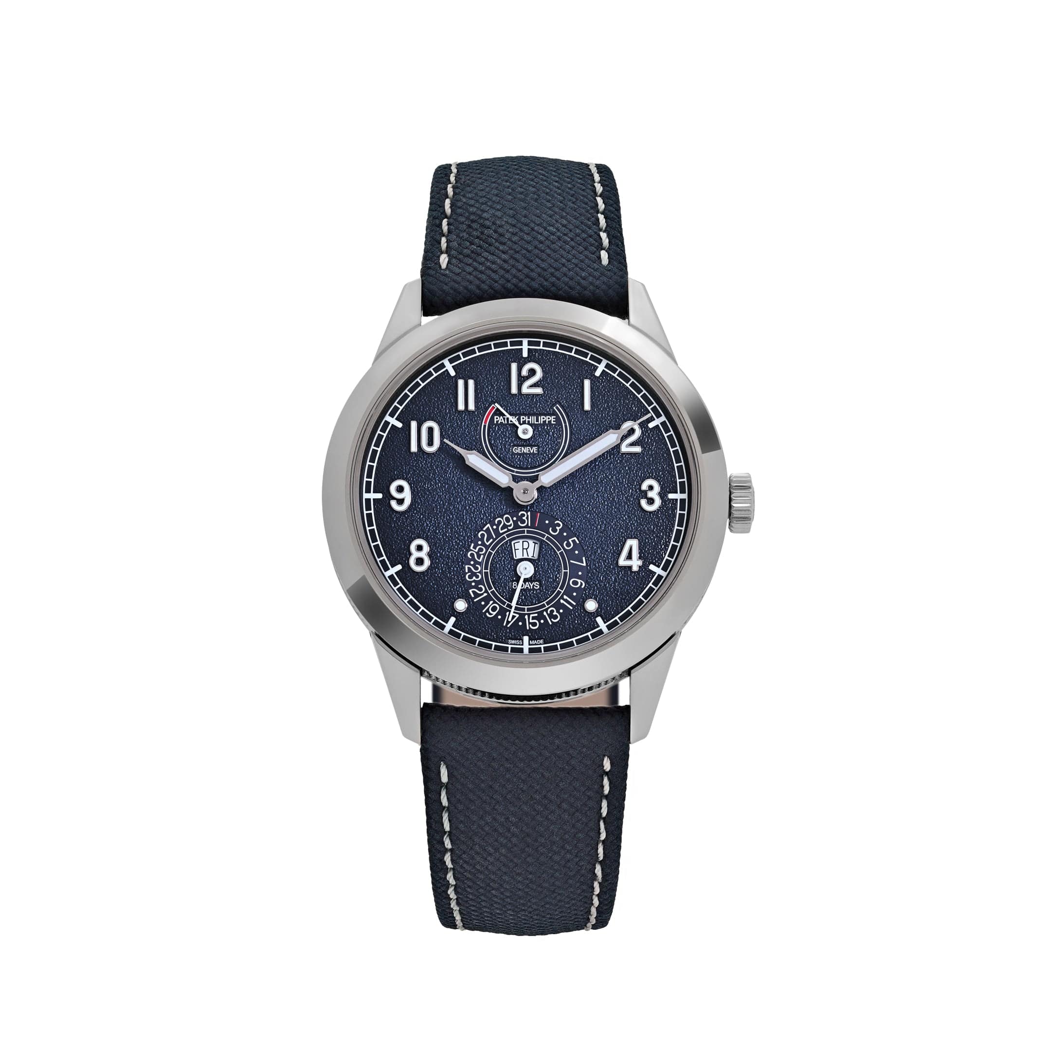 Patek Philippe Calatrava 8-Day 5328G-001 White Gold Blue Dial (2025)