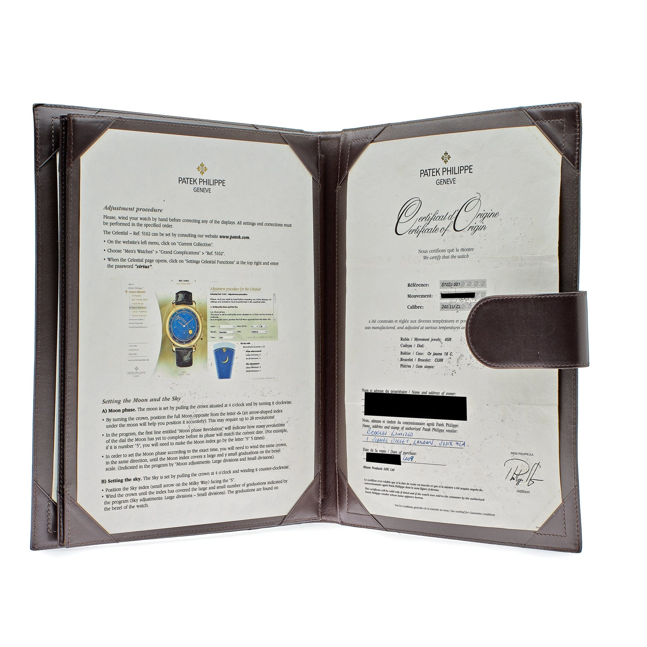 Luxury Watch Patek Philippe Celestial Grand Complications Sky Chart Yellow Gold Blue Dial 5102J-001 Wrist Aficionado