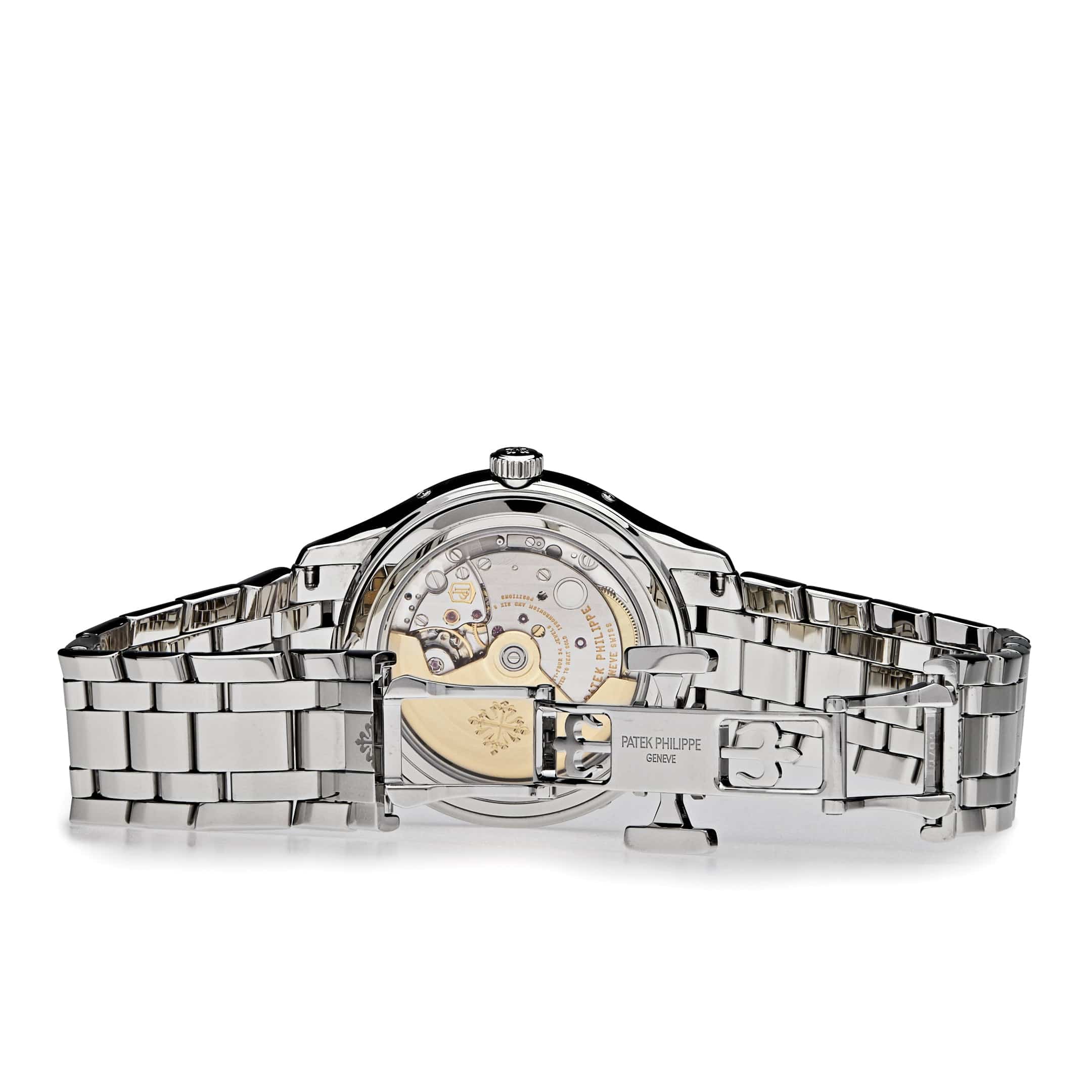 Luxury Watch Patek Philippe Complications Annual Calendar Moon Phases 4947/1A-001 Wrist Aficionado