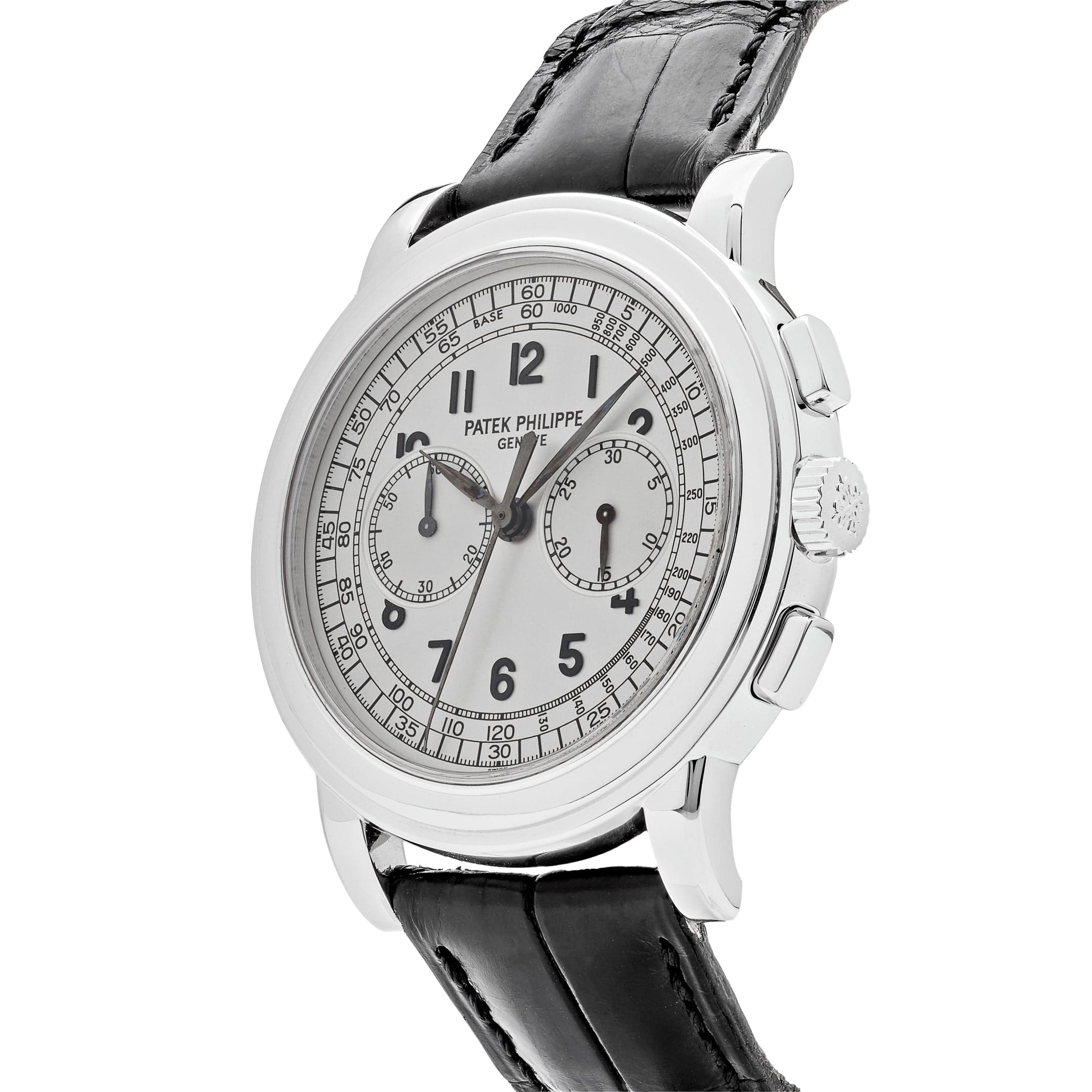 Luxury Watch Patek Philippe Chronograph White Gold Silver Dial 5070G-001 Wrist Aficionado