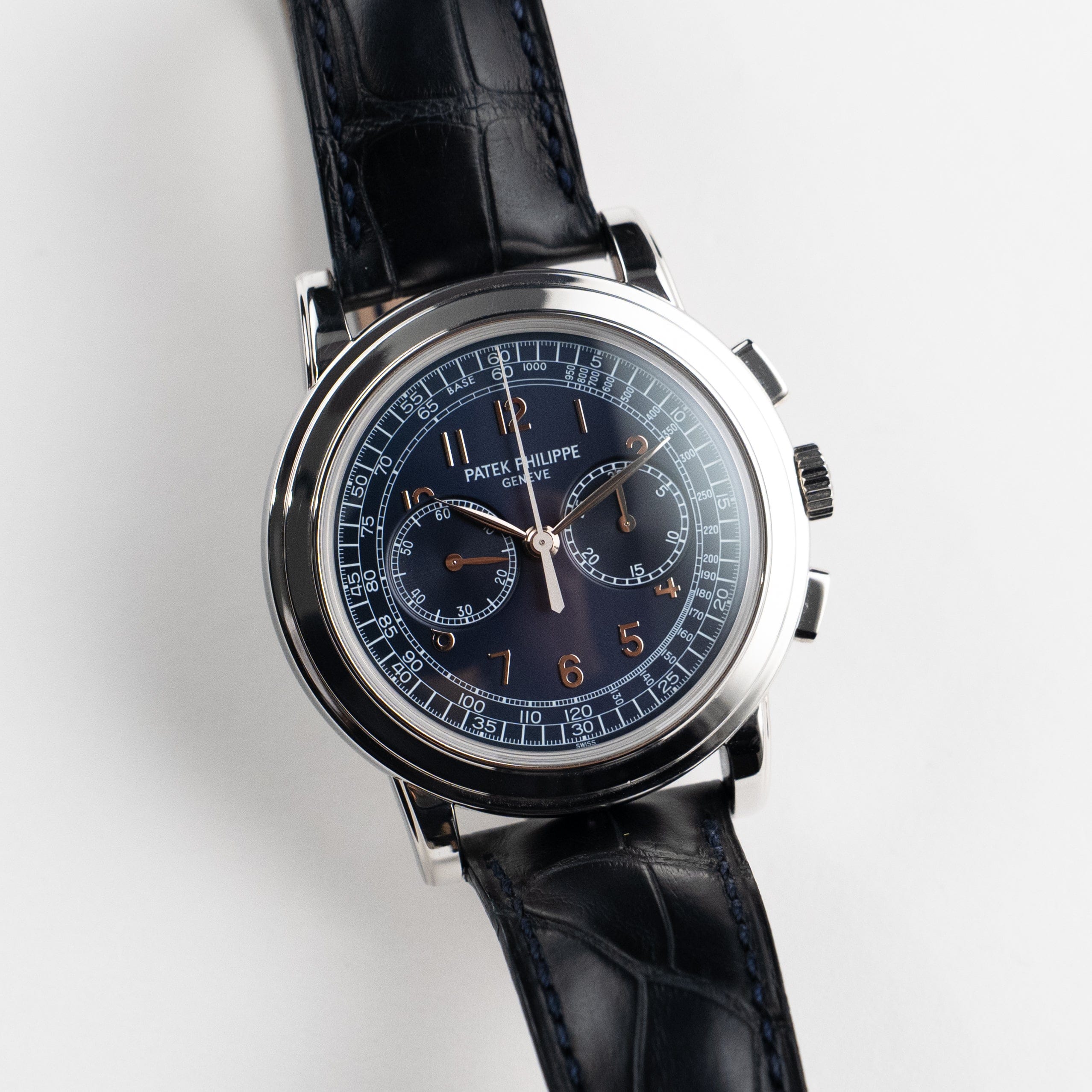 Patek Philippe Complications 5070P-001 Chronograph Platinum Blue Dial (2008)