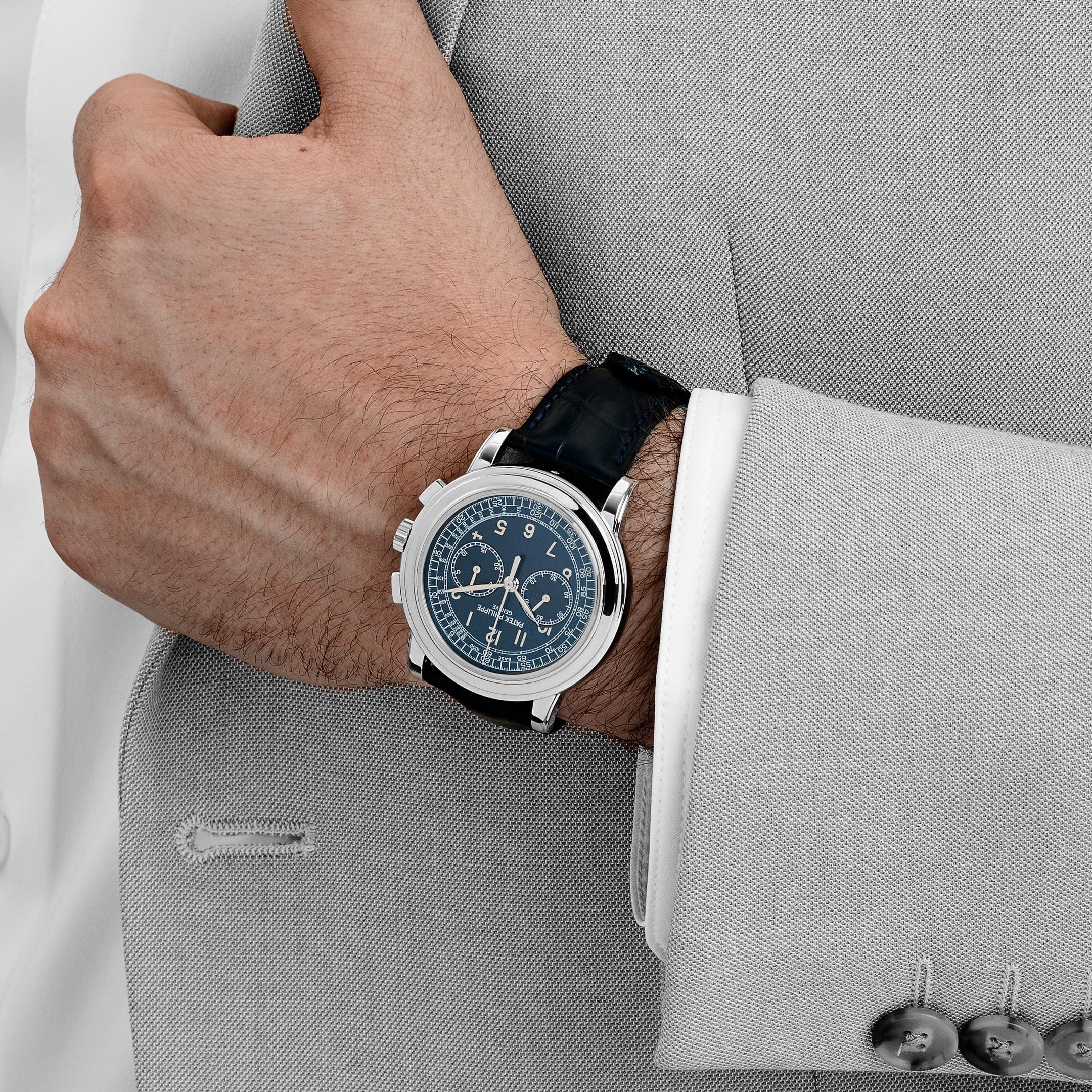 Patek Philippe Complications 5070P-001 Chronograph Platinum Blue Dial (2008)