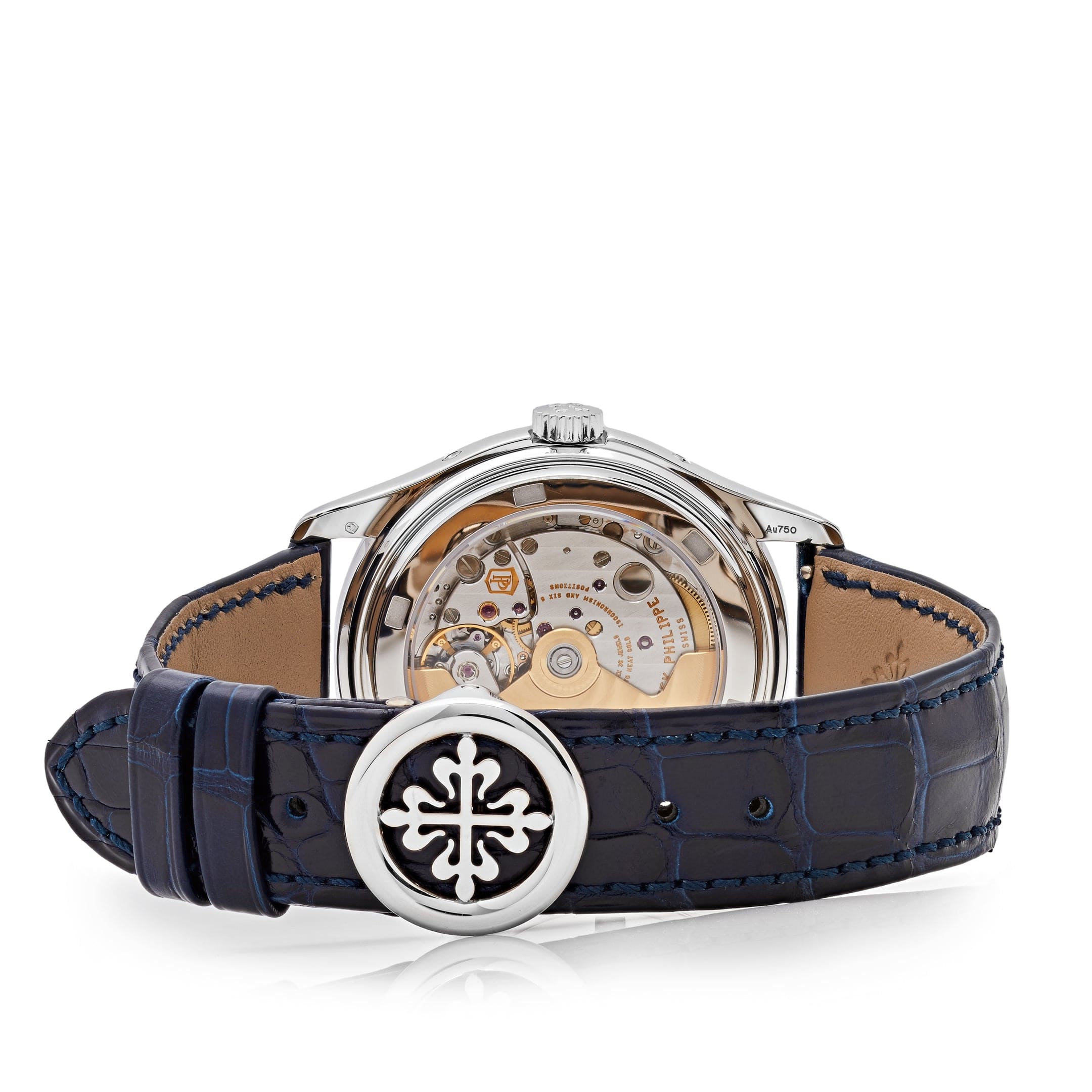 Patek Philippe Complications Diamond Moon Phase White Gold Blue Dial 5147G-001 Wrist Aficionado