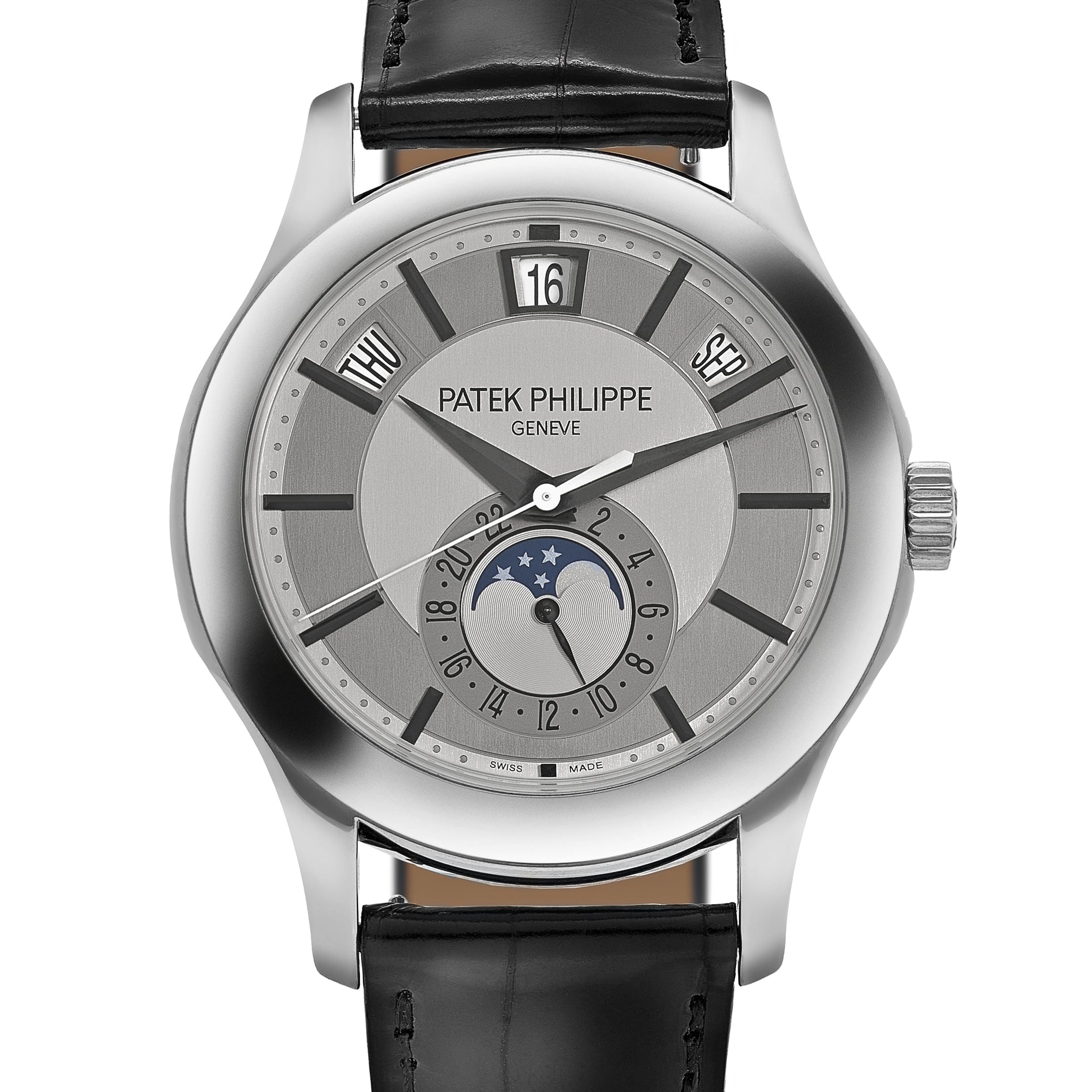 Patek Philippe Complications 5205G-001 Annual Calendar White Gold Silver Dial (2011)