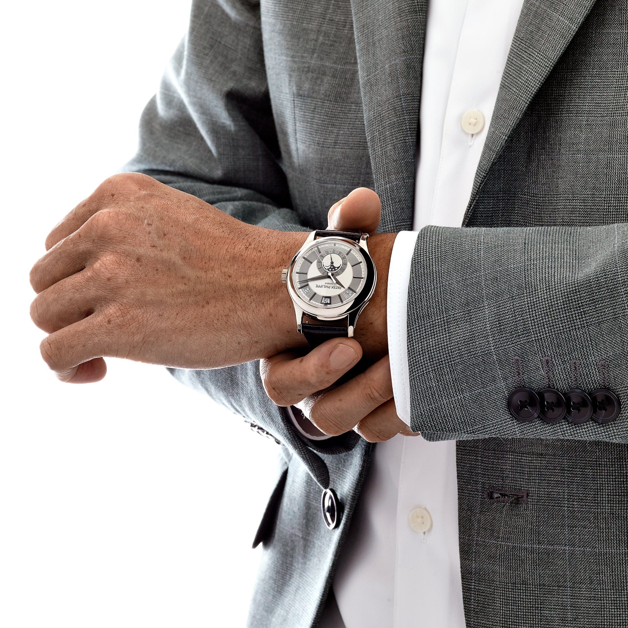 Patek Philippe Complications 5205G-001 Annual Calendar White Gold Silver Dial (2011)