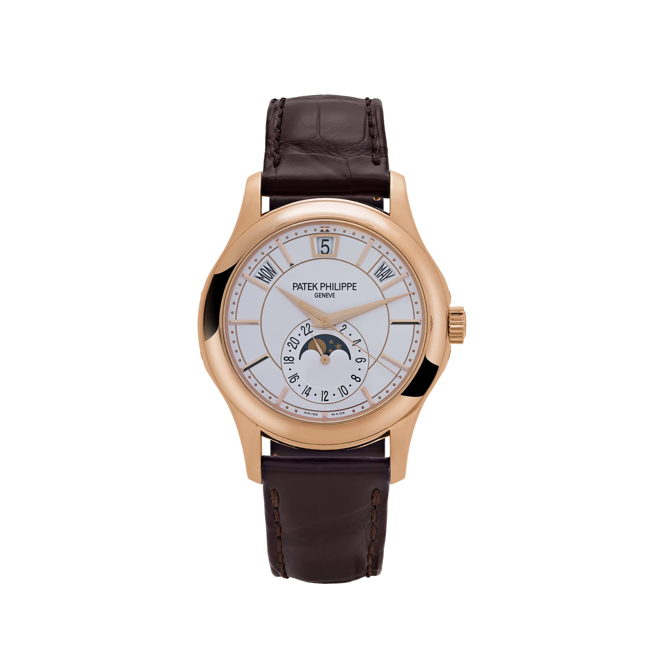 Patek Philippe Complications 5205R-001 Annual Calendar Rose Gold White Dial (2021)