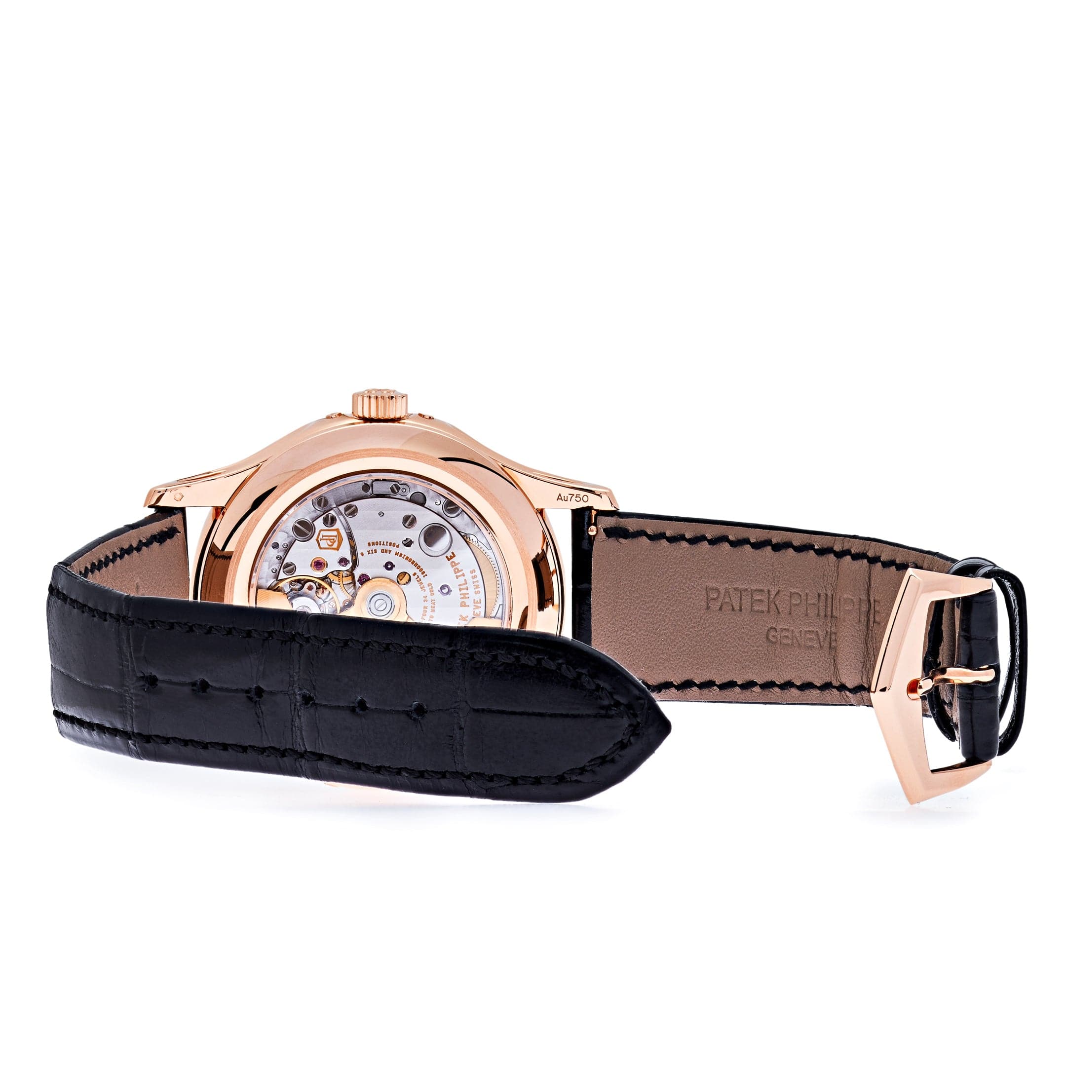 Patek Philippe Annual Calendar Complications Rose Gold Black Dial 5205R-010 Wrist Aficionado