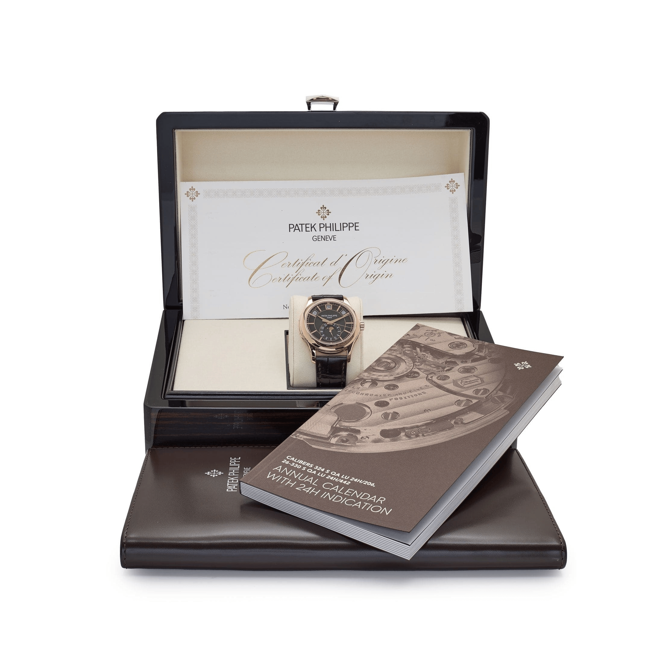 Patek Philippe Complications 5205R-011 Annual Calendar Moon Phases Rose Gold Green Dial (2025)