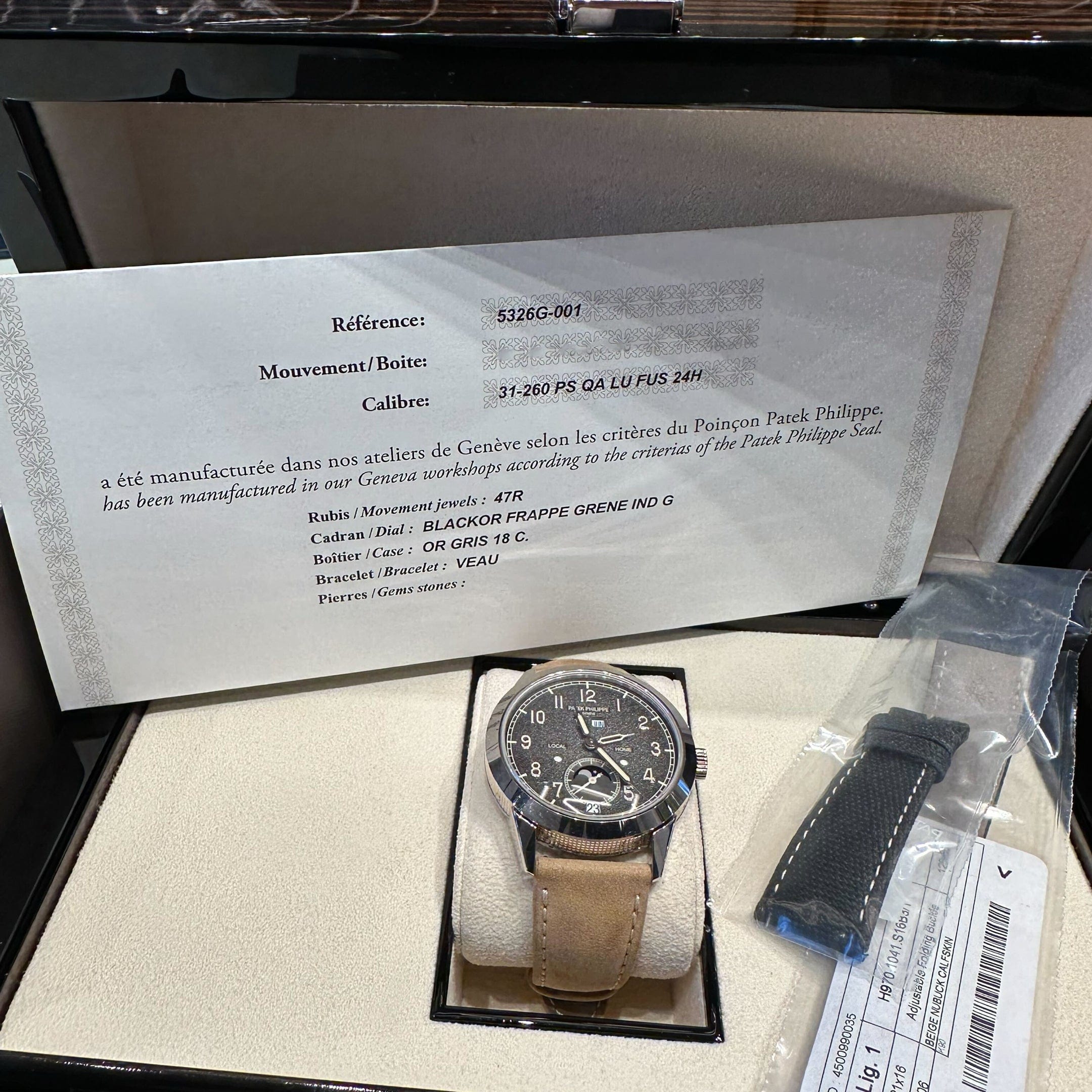 Patek Philippe Complications 5326G-001 White Gold Grey Dial (2024)