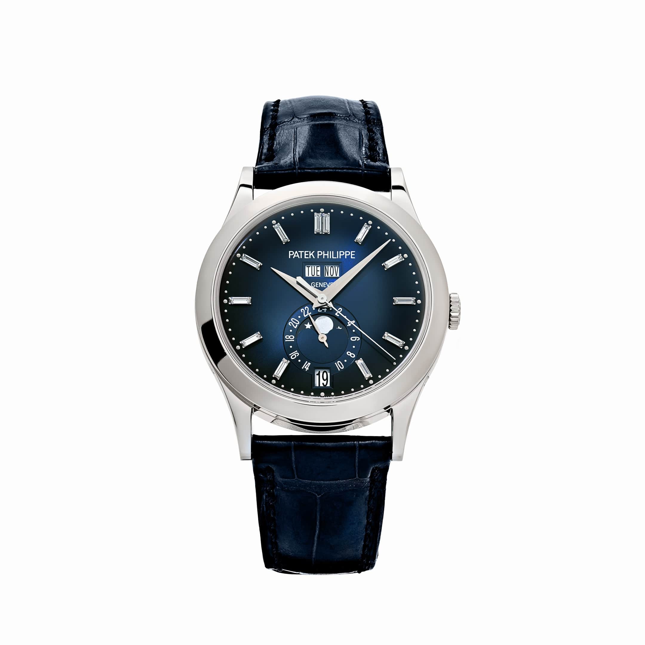 Patek Philippe Complications 5396G-017 Annual Calendar Moon Phases White Gold Blue Dial (2024)