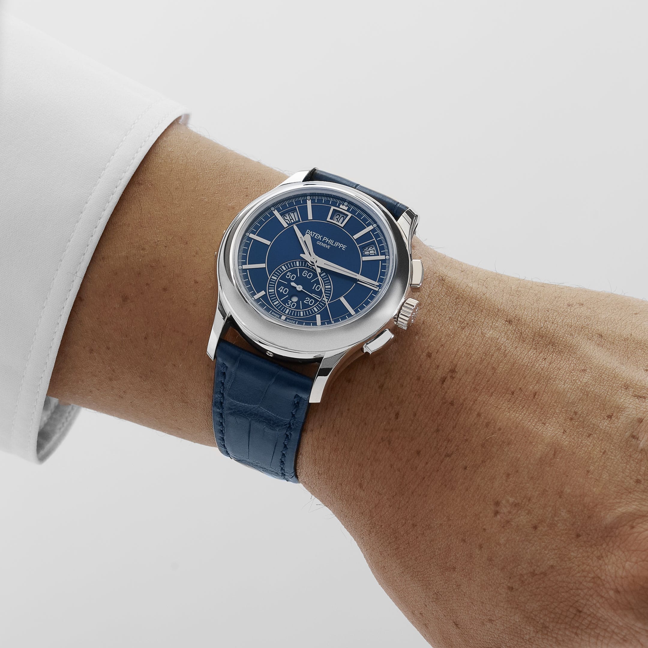 Patek Philippe Complications 5905P-001 Platinum Blue Dial Annual Calendar (2021)