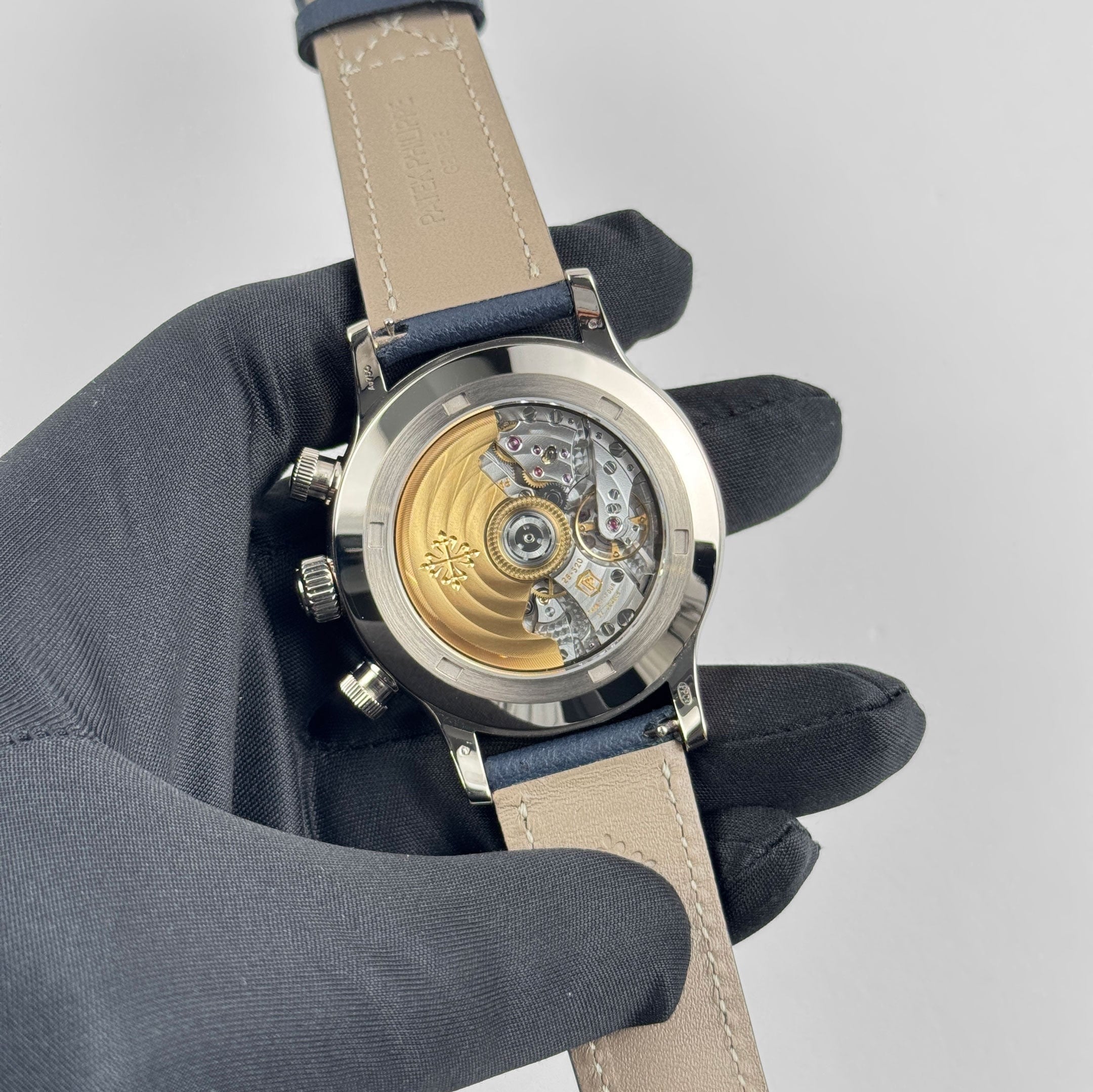 Patek Philippe Complications 5924G-001 Calatrava 'Pilot' Travel Time Flyback Chronograph White Gold Blue-Gray Dial (2025)