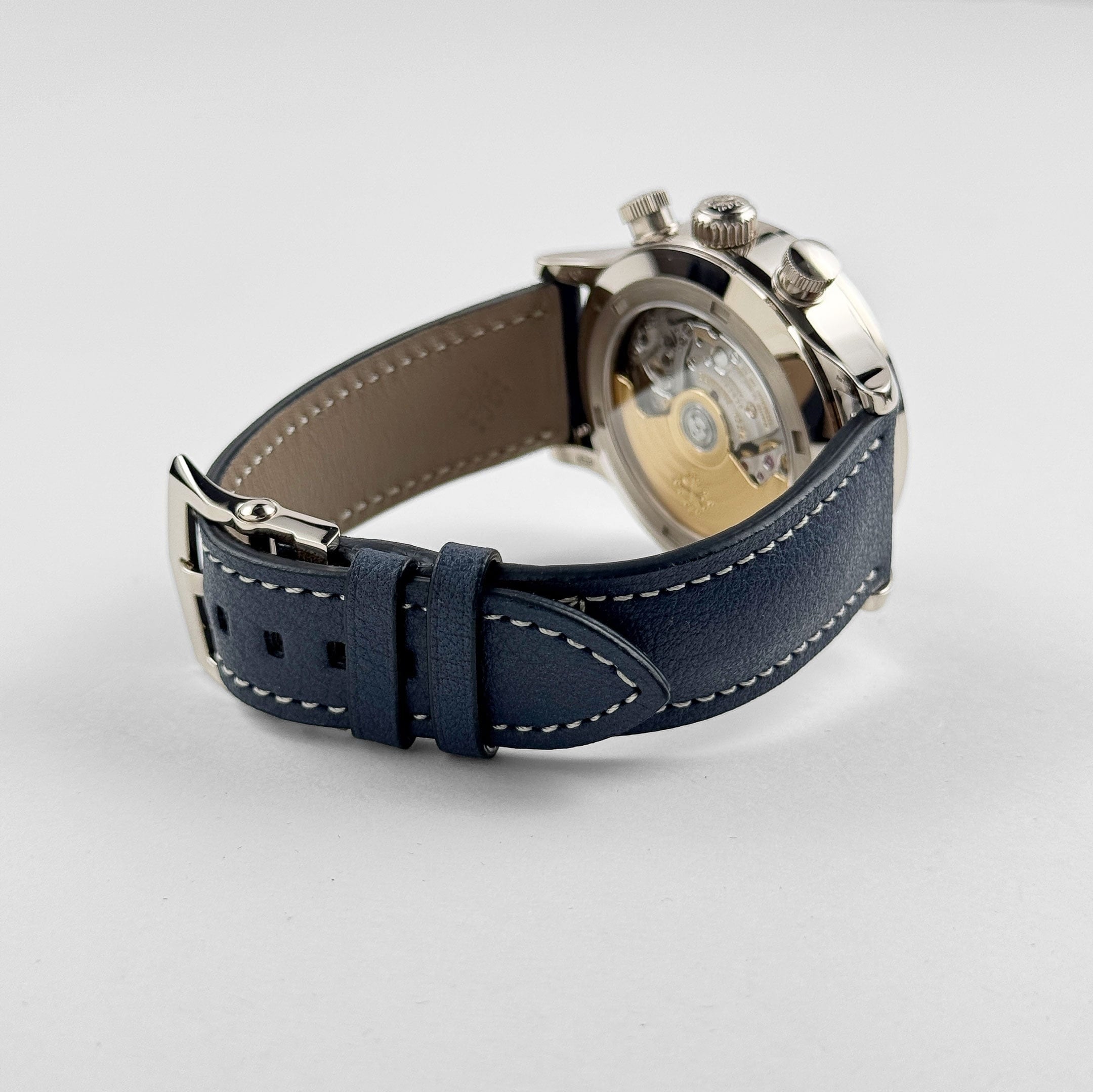 Patek Philippe Complications 5924G-001 Calatrava 'Pilot' Travel Time Flyback Chronograph White Gold Blue-Gray Dial (2025)