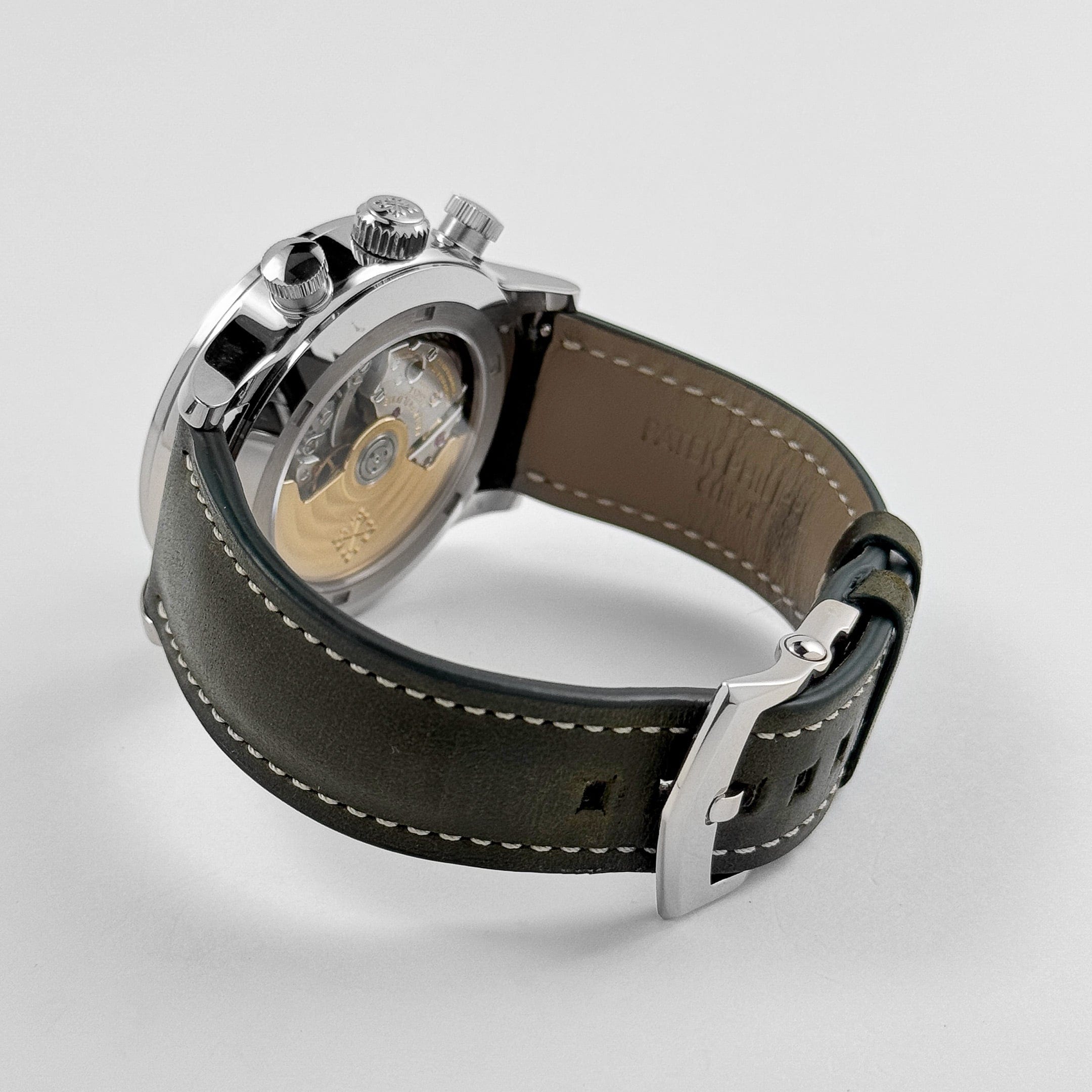 Patek Philippe Complications 5924G-010 Calatrava 'Pilot' Travel Time Chronograph White Gold Green Dial (2023)