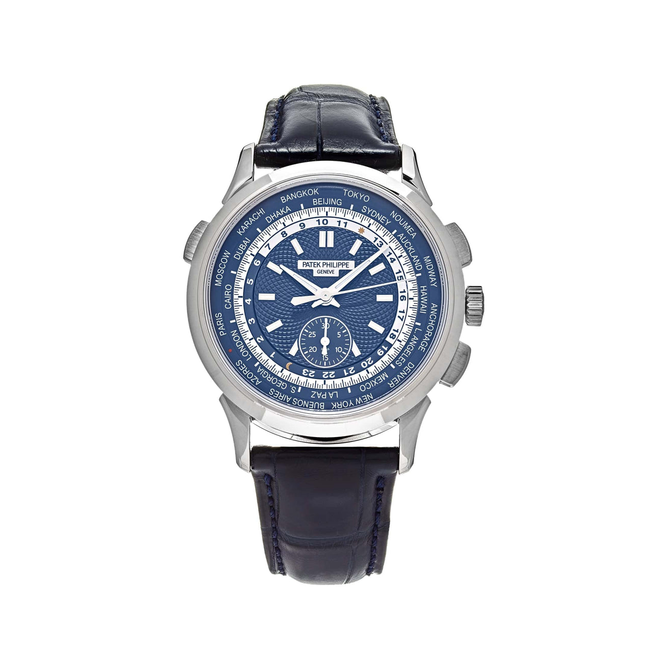 Luxury Watch Patek Philippe Complications World Time Flyback Chronograph 5930G-010 Wrist Aficionado