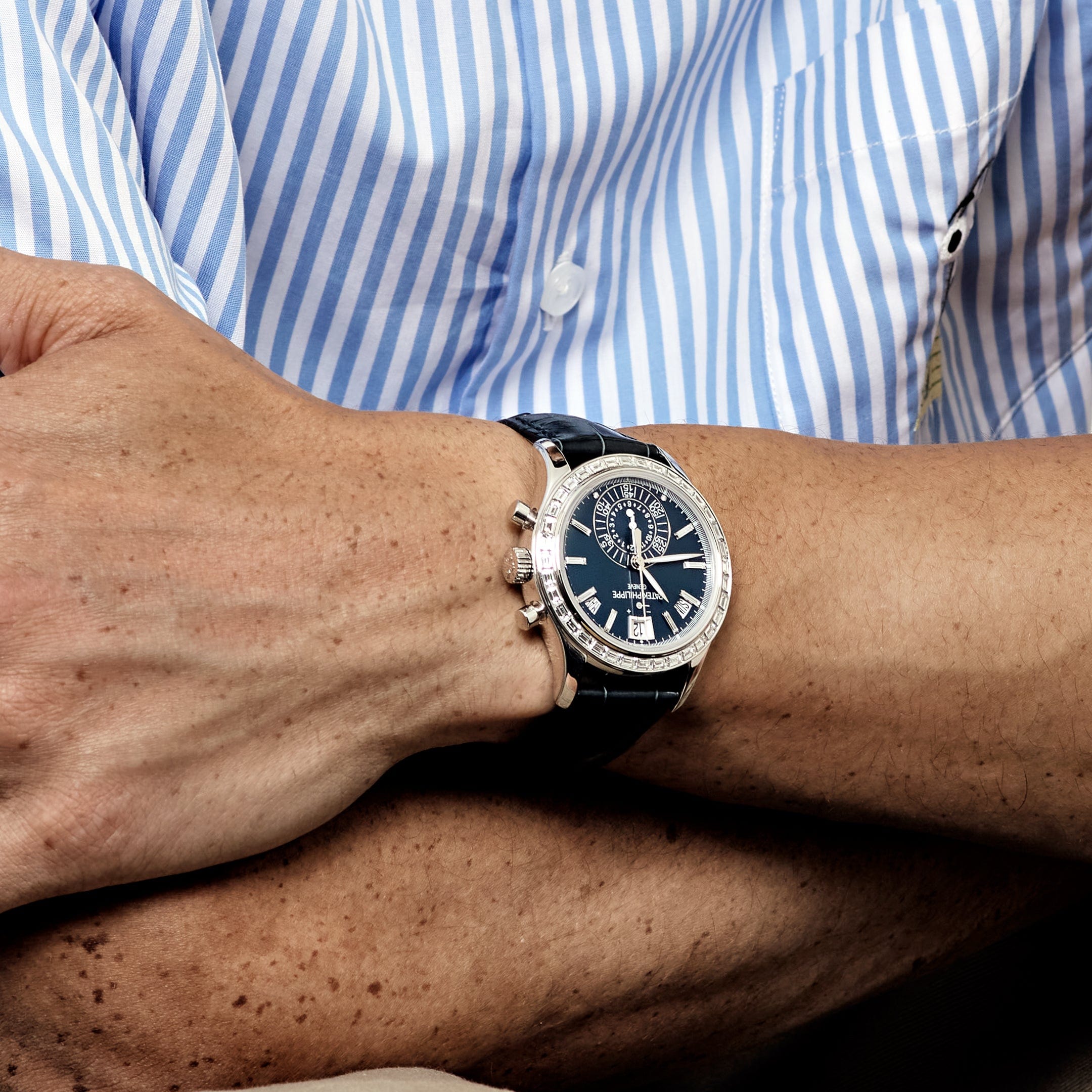 Patek Philippe Complications 5961P-001 Annual Calendar Platinum Baguette Blue Dial (2023)