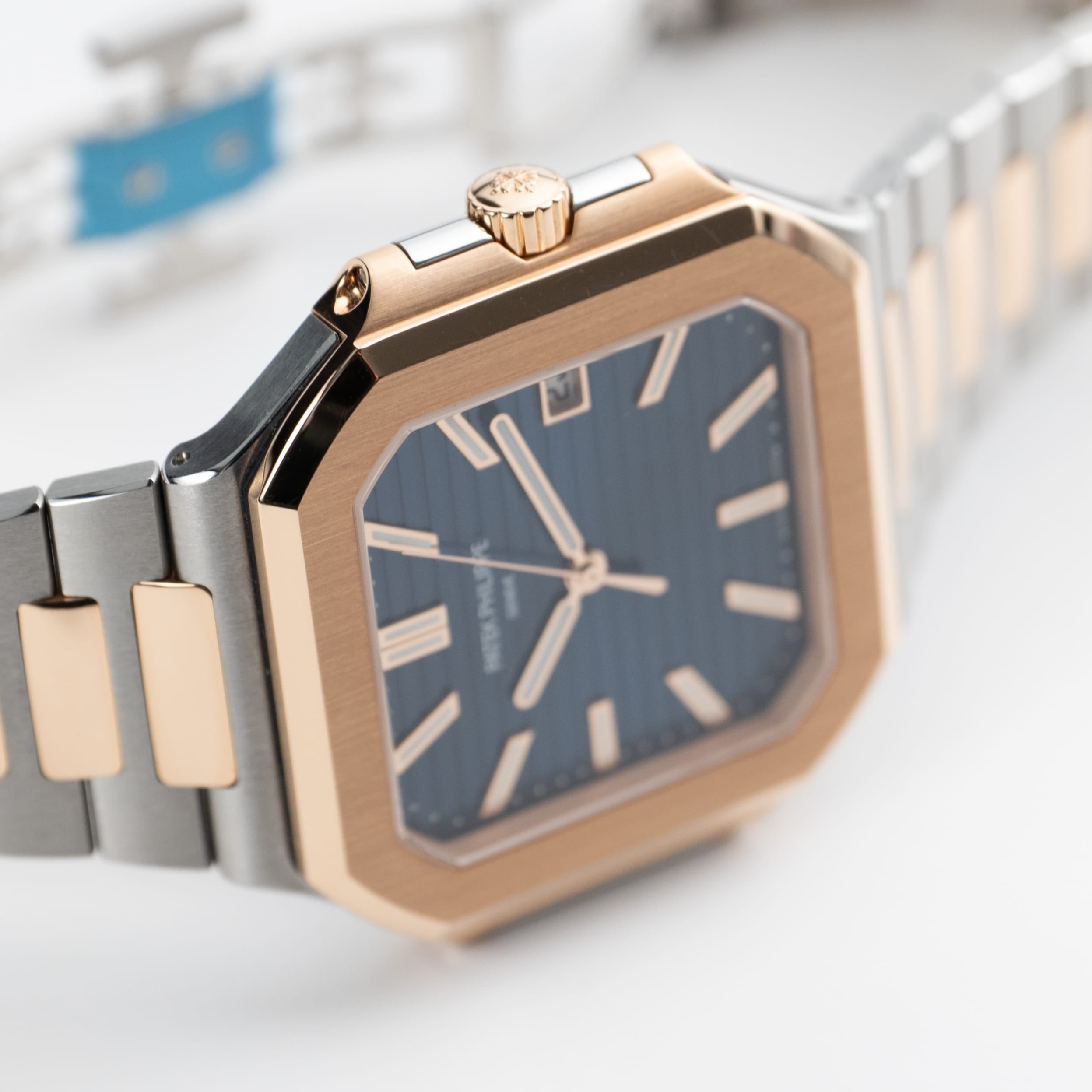 Patek Philippe Cubitus 5821/1AR-001 Stainless Steel Rose Gold Blue Dial (2024)