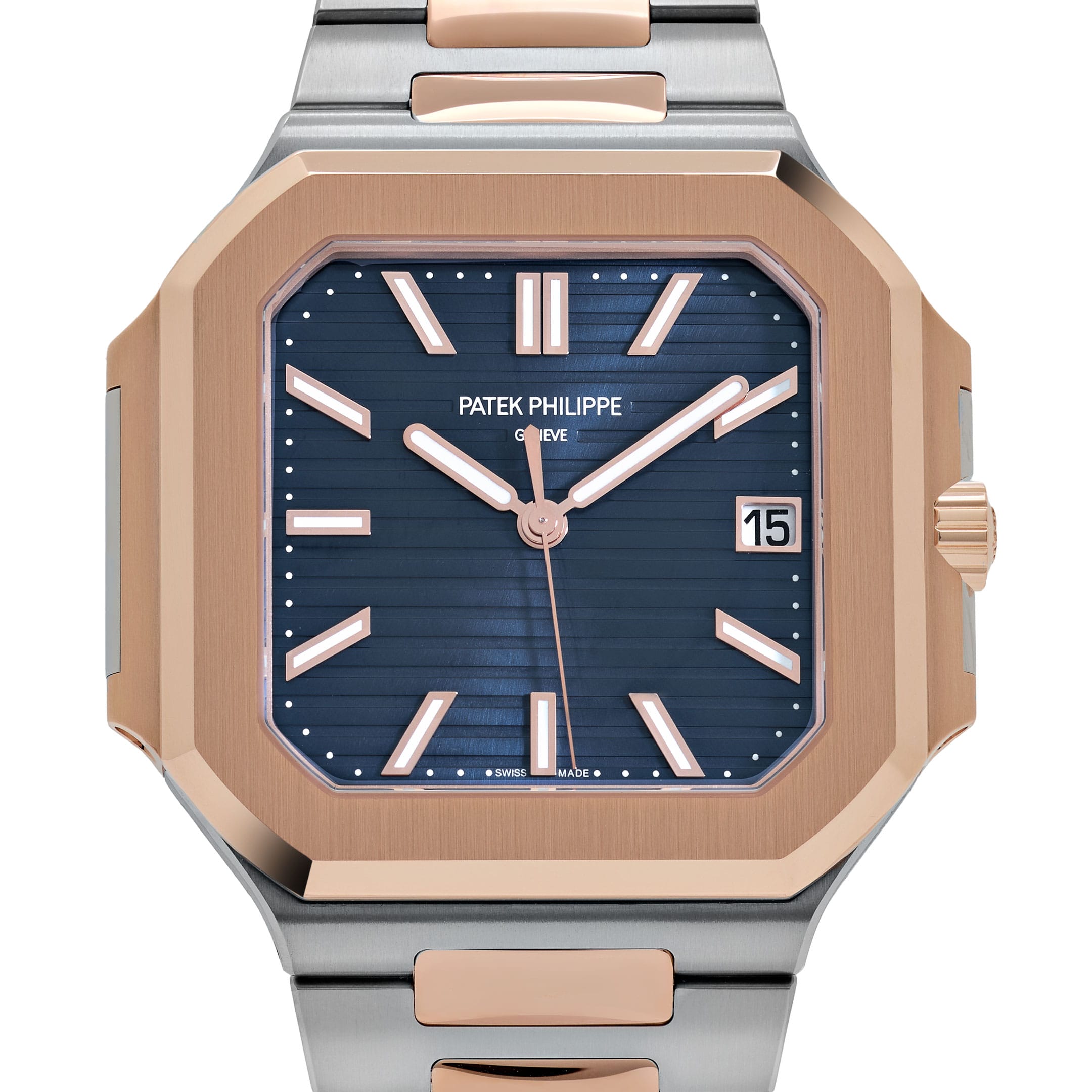 Patek Philippe Cubitus 5821/1AR-001 Stainless Steel Rose Gold Blue Dial (2024)