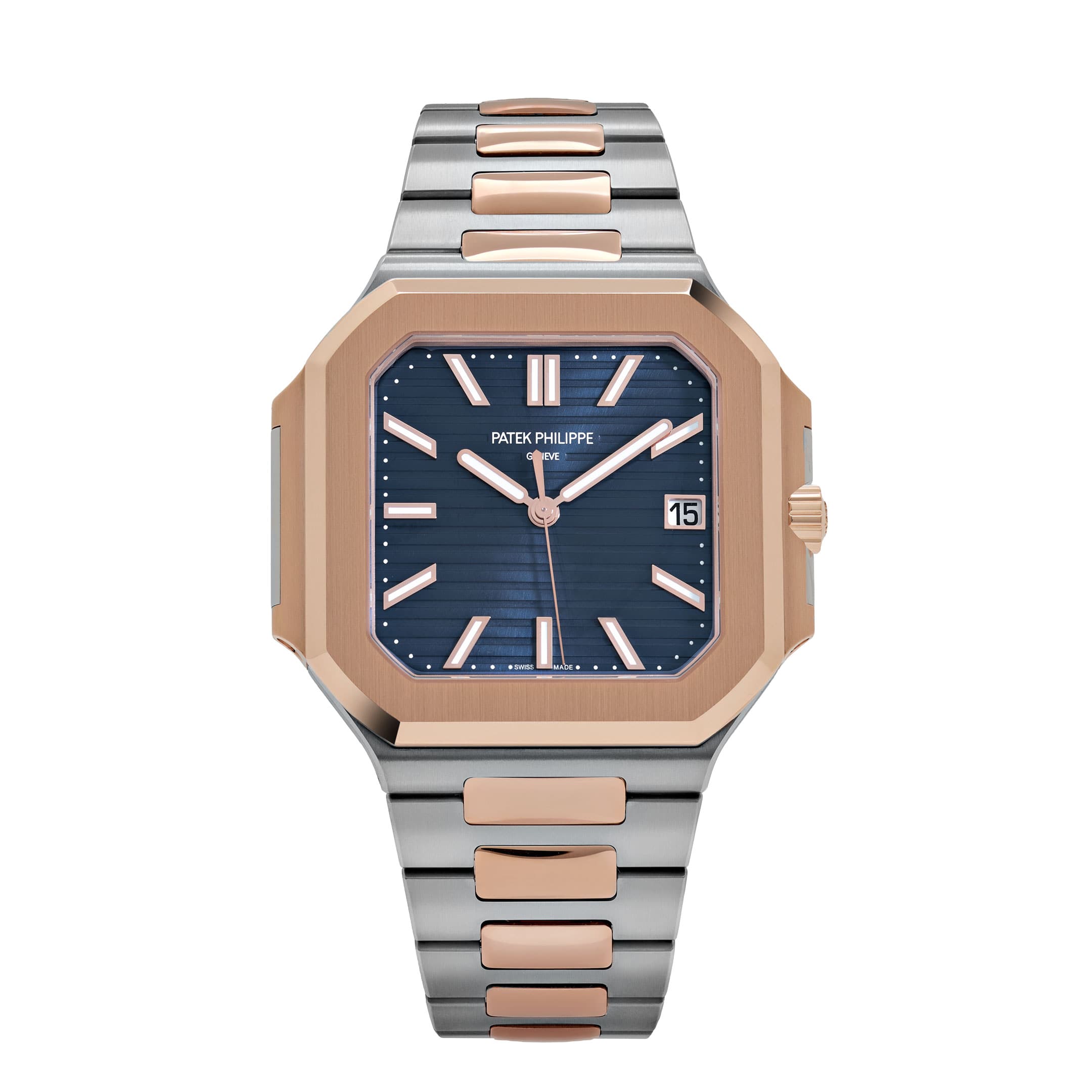 Patek Philippe Cubitus 5821/1AR-001 Stainless Steel Rose Gold Blue Dial (2024)