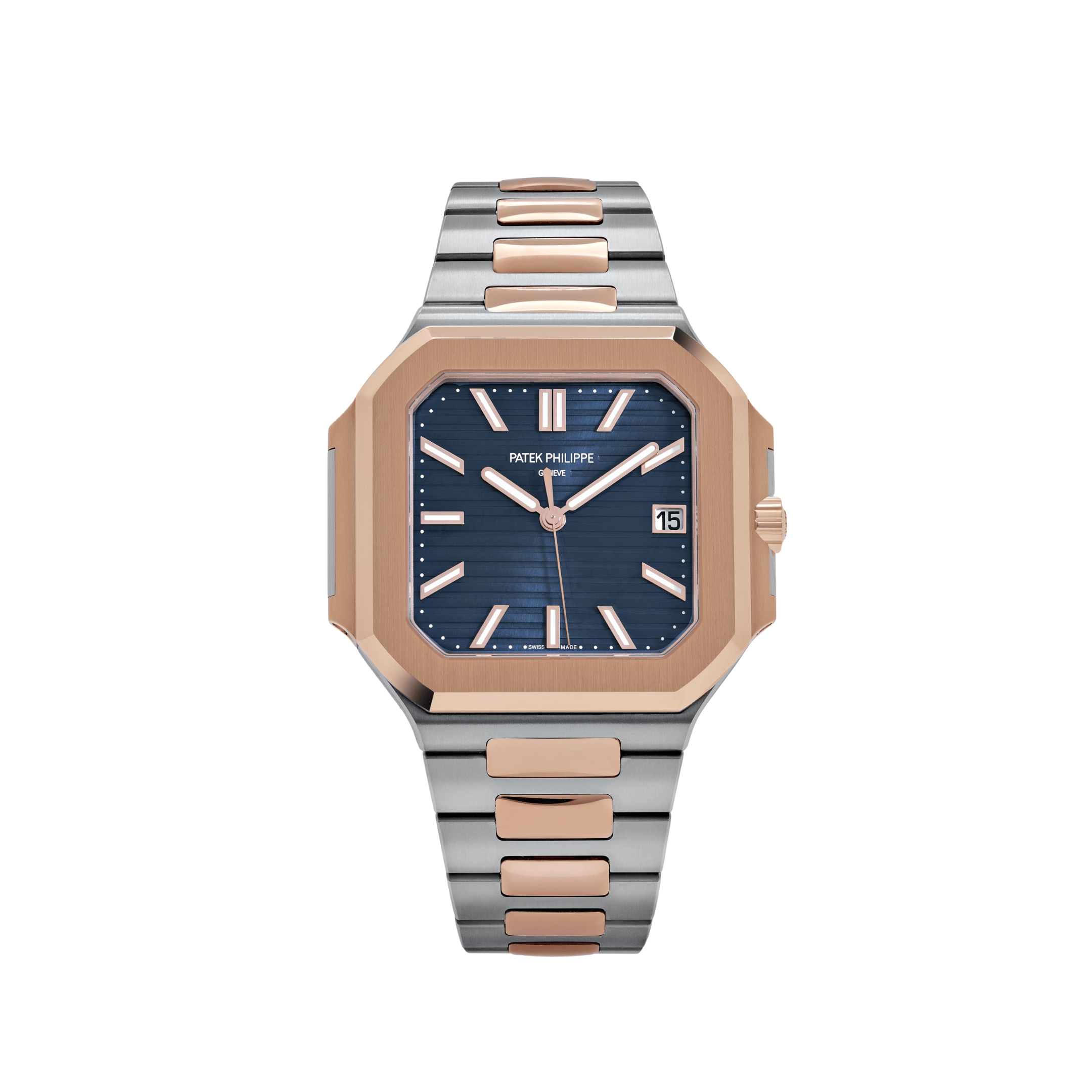 Patek Philippe Cubitus 5821/1AR-001 Stainless Steel Rose Gold Blue Dial (2025)