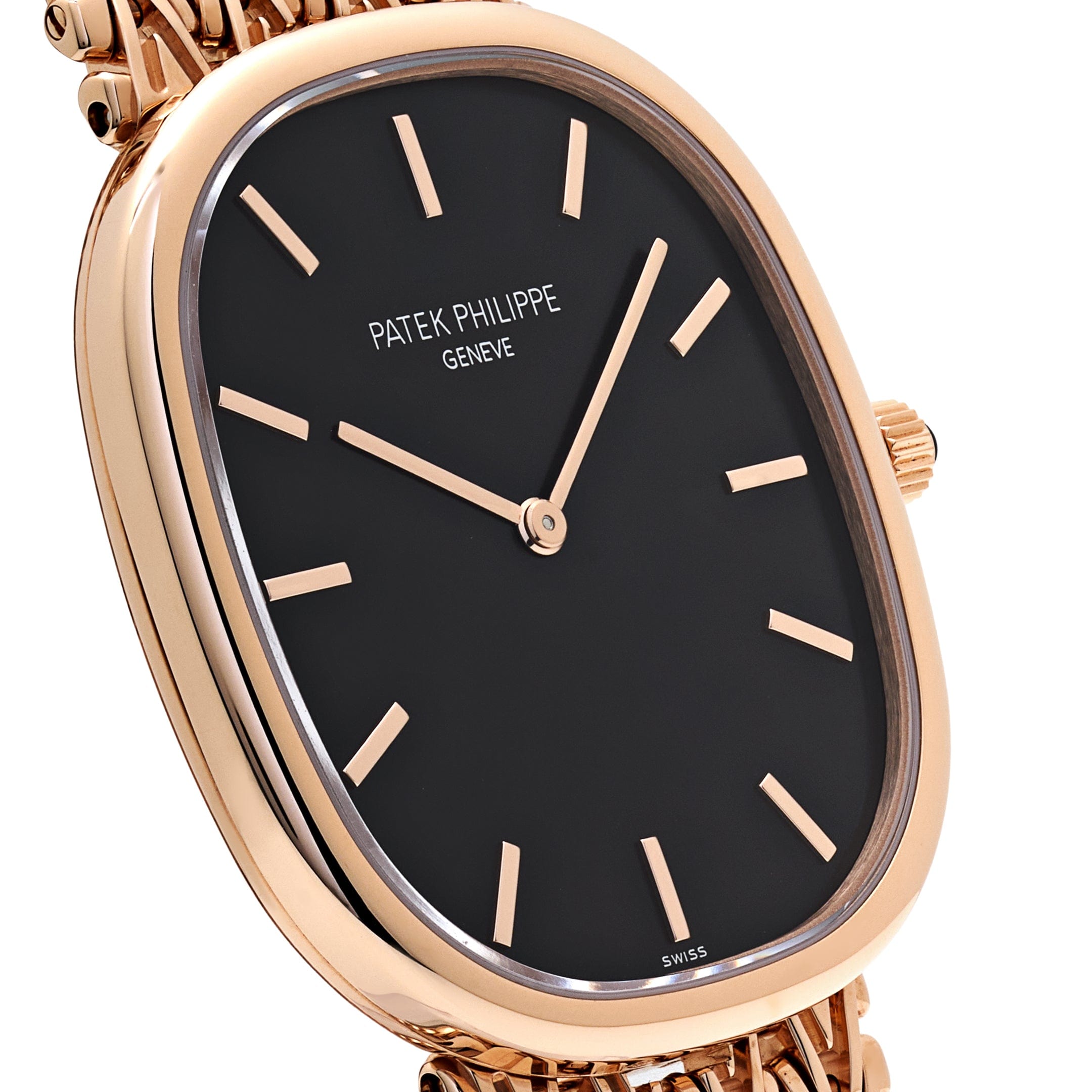 Patek Philippe Golden Ellipse 5738/1R-001 Rose Gold Black Dial (2024)