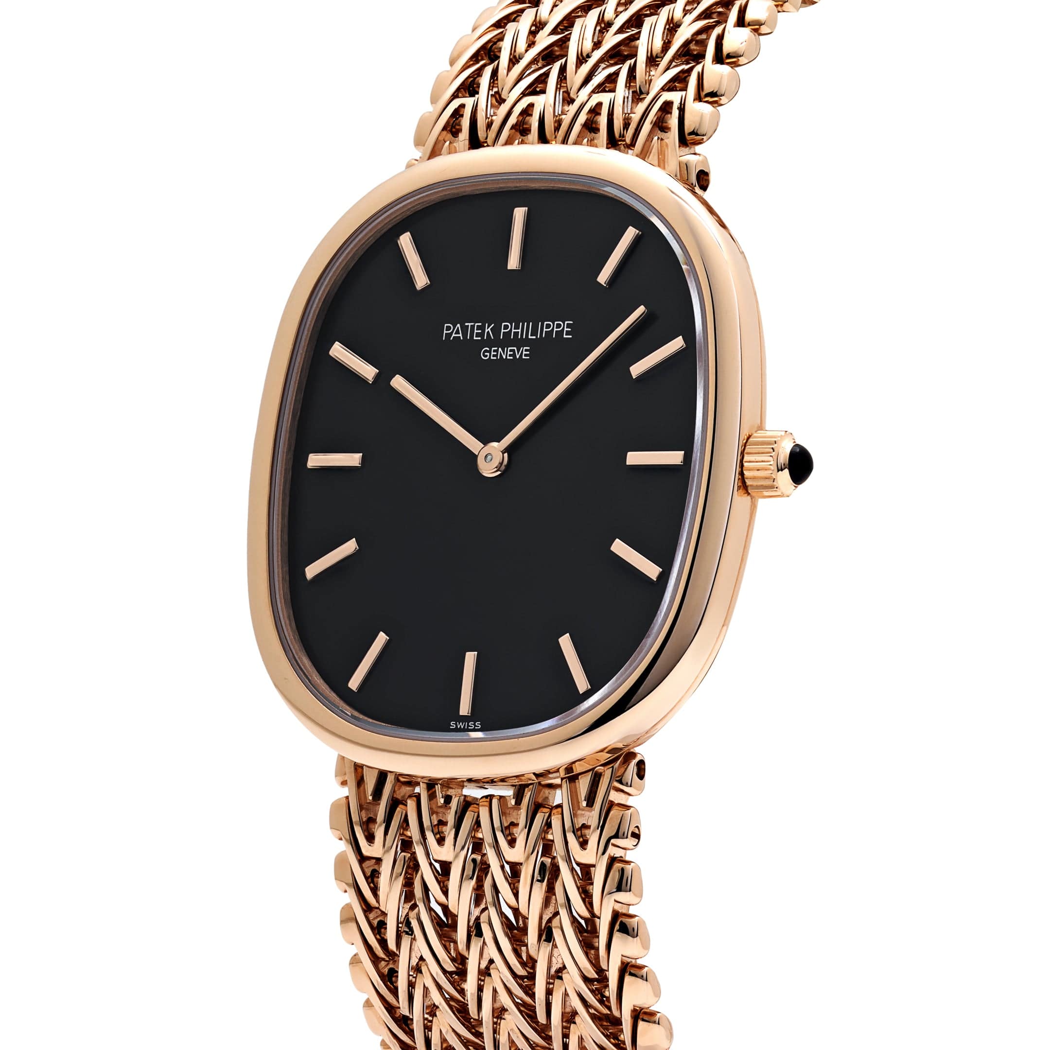 Patek Philippe Golden Ellipse 5738/1R-001 Rose Gold Black Dial (2024)