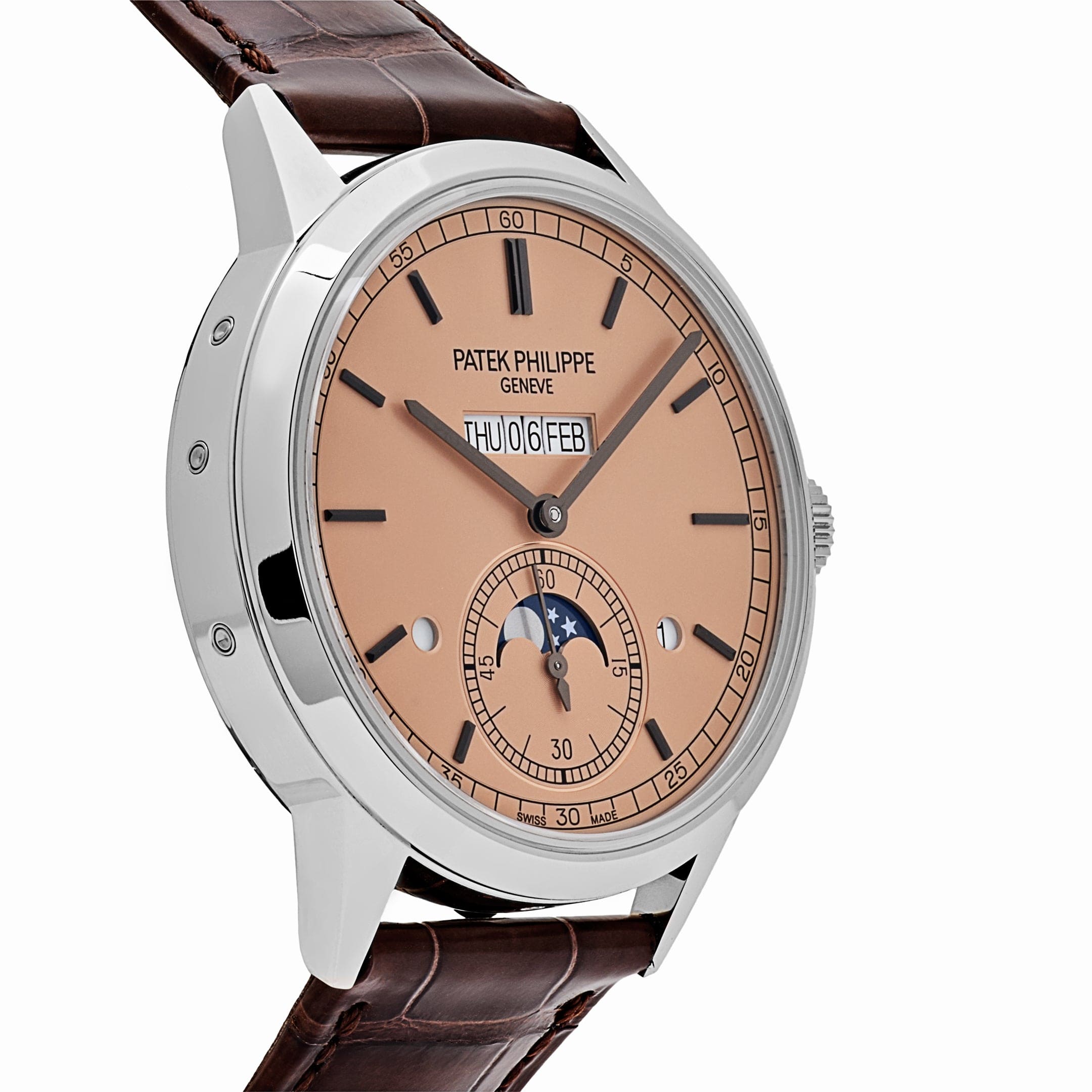 Patek Philippe Grand Complications 5236P-010 In-Line Perpetual Calendar Platinum Salmon Dial(2024)