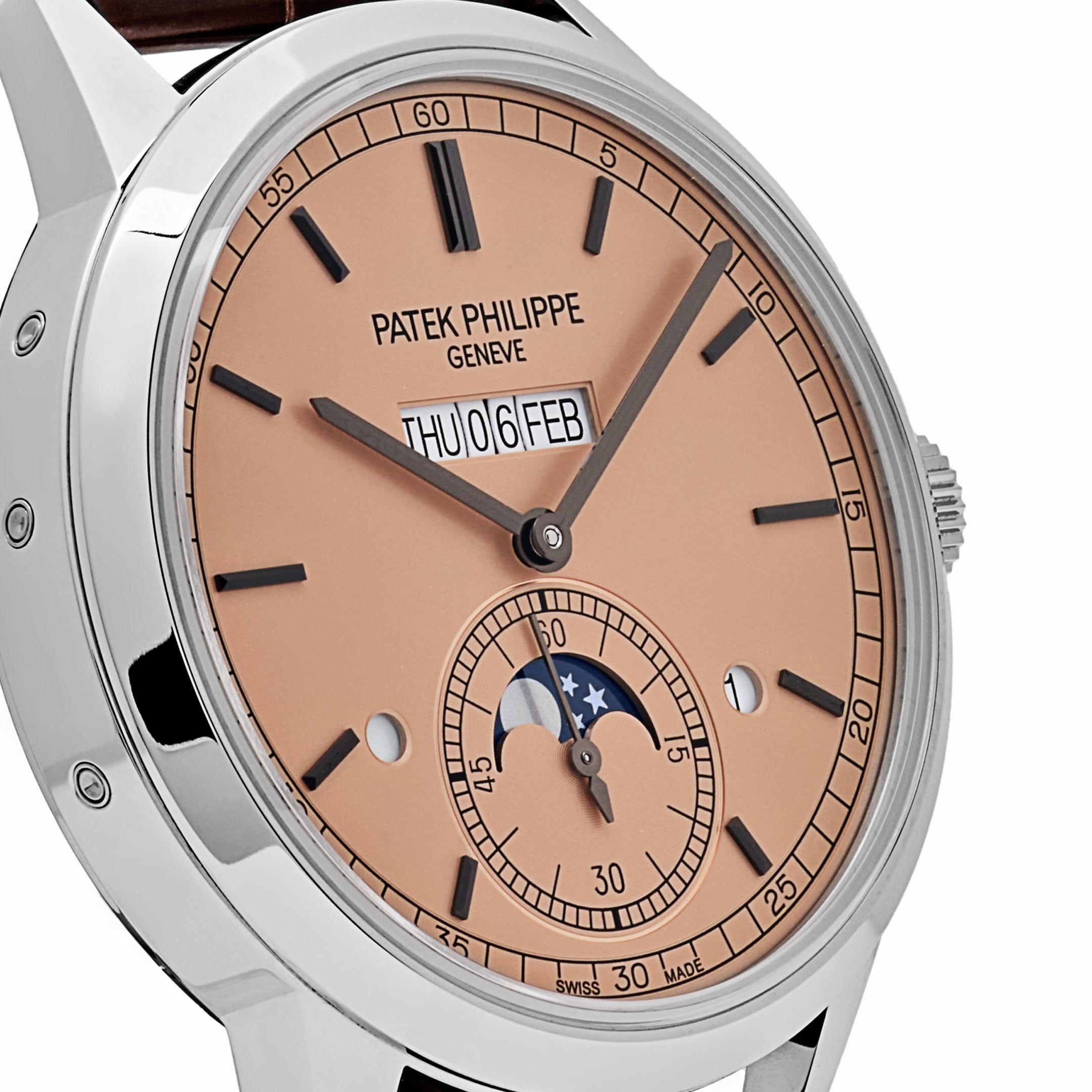 Patek Philippe Grand Complications 5236P-010 In-Line Perpetual Calendar Platinum Salmon Dial(2024)