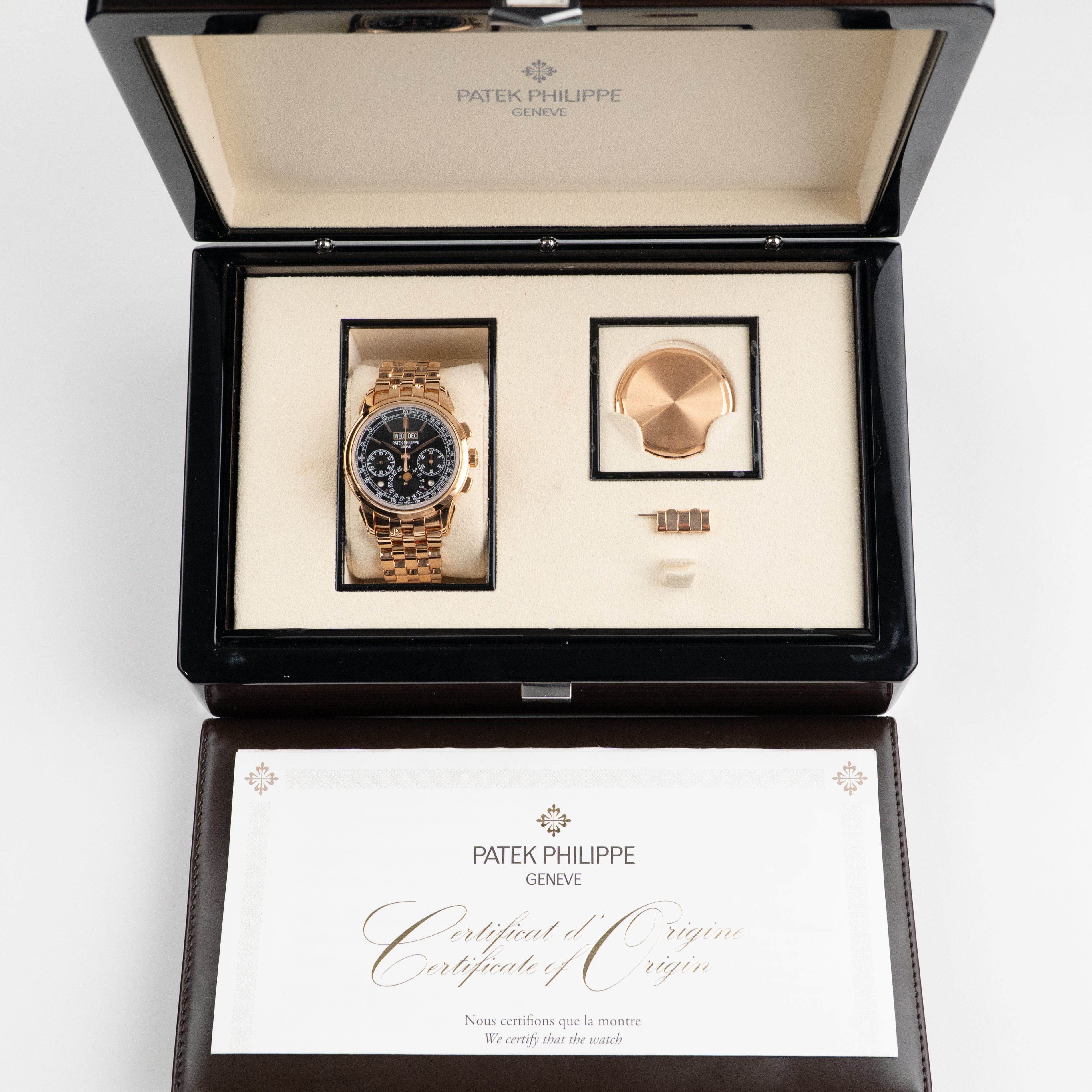 Patek Philippe Grand Complications 5270/1R-001 Chronograph Perpetual Calendar Rose Gold Black Dial (2021)